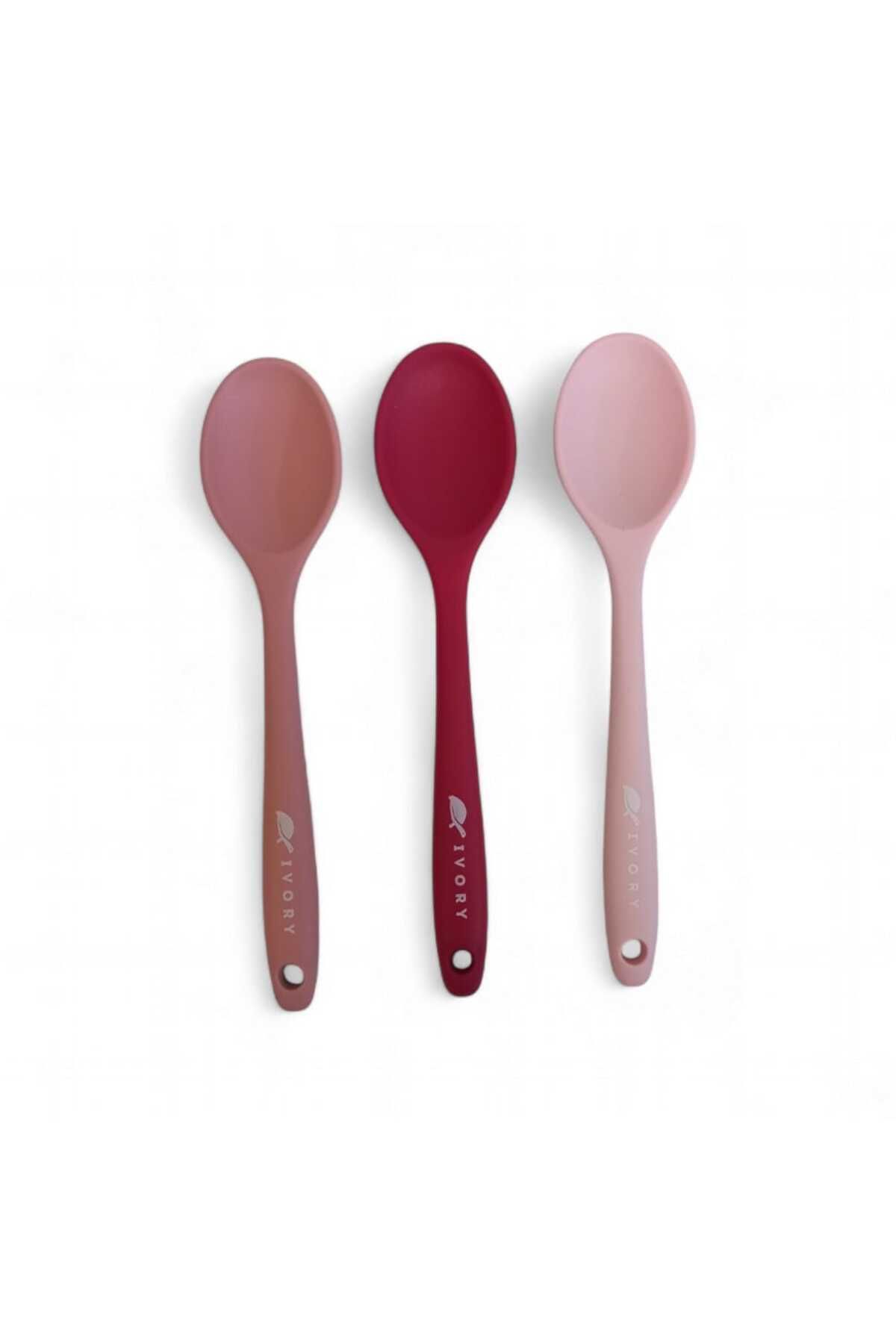 cephome güvenilir alışverişin adresi 20cm ısıya dayanıklı çok amaçlı silikon kaşık beyaz + turkuaz + yeşil