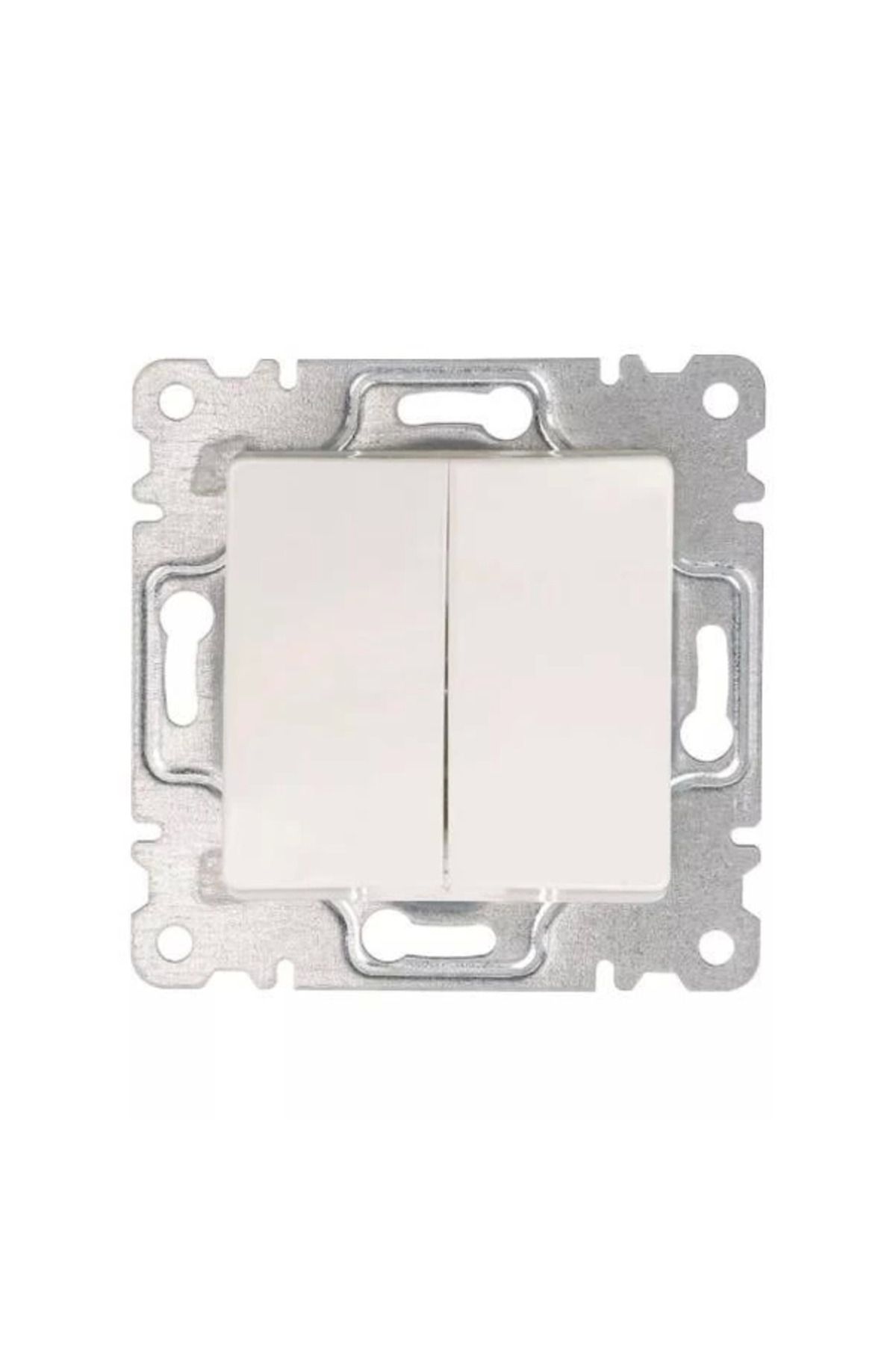 LiderGlobal-White commutator switch frameless - compatible frame for socket and switch 2