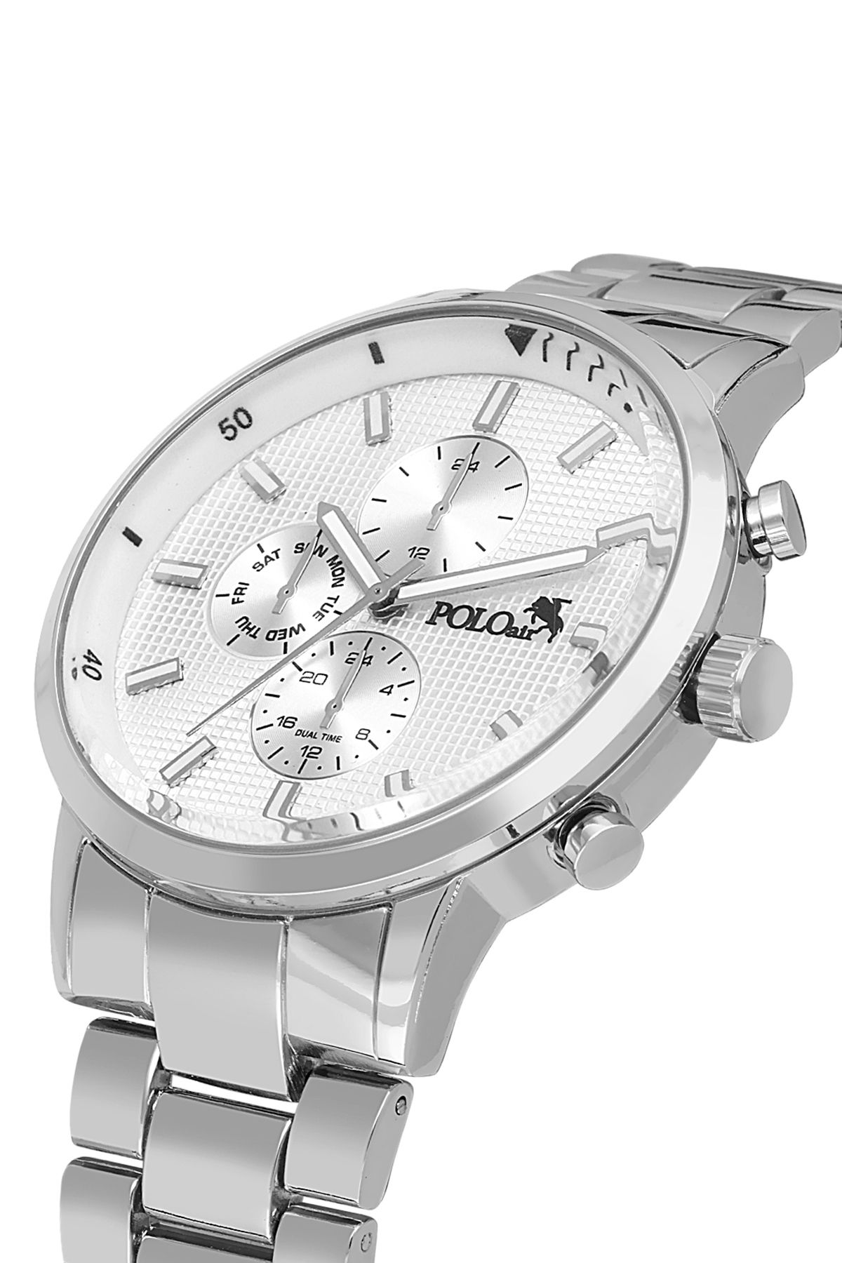 Polo Air Spor Metal Erkek Kol Saati Gümüş Renk PL-0998E4x