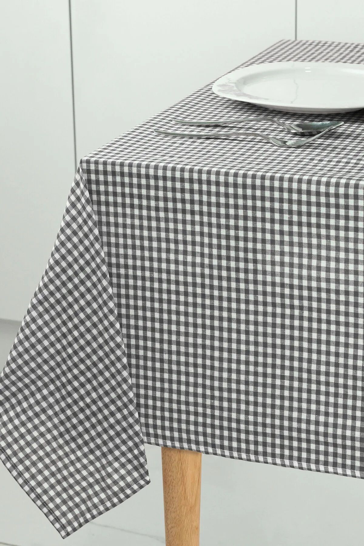 Cardea Home Collection Küçük Kare Desen Pötikareli Masa Örtüsü, Sofra Bezi, Piknik Örtüsü