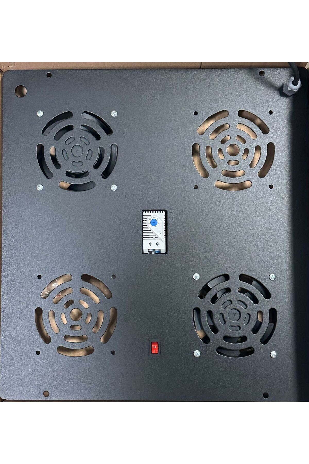 BESTRACK RACK KABİN FAN MODÜLÜ 2 Lİ TERMOSTATLI ÖLÇÜLER 43x46