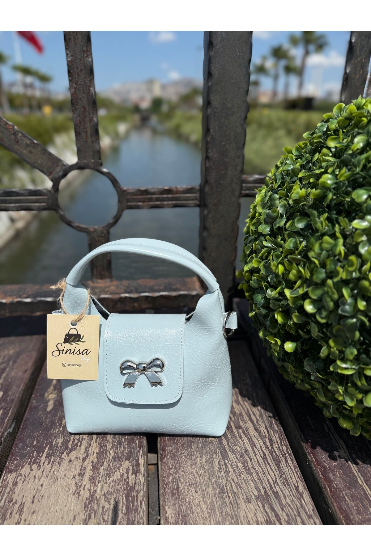 SİNİSA BAG Kadın Fiyonk Detaylı Çapraz Askılı El Ve Omuz Çantası