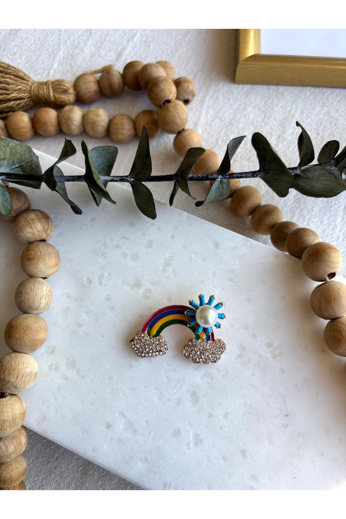 Trevi Accessories Gökkuşağı İnci Broş