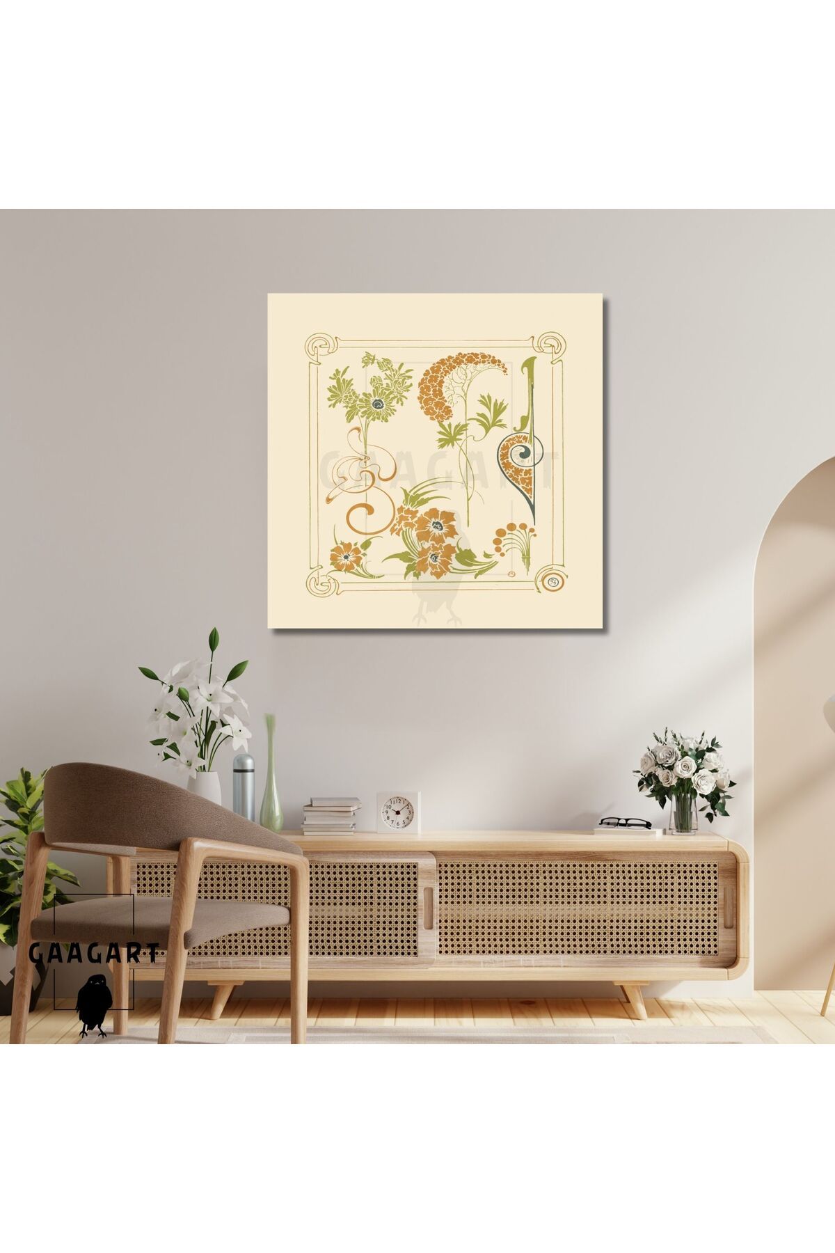 GAAGART Kare Kanvas Tablo Ünlü Eserler Alphonse Mucha Durer Tablosu