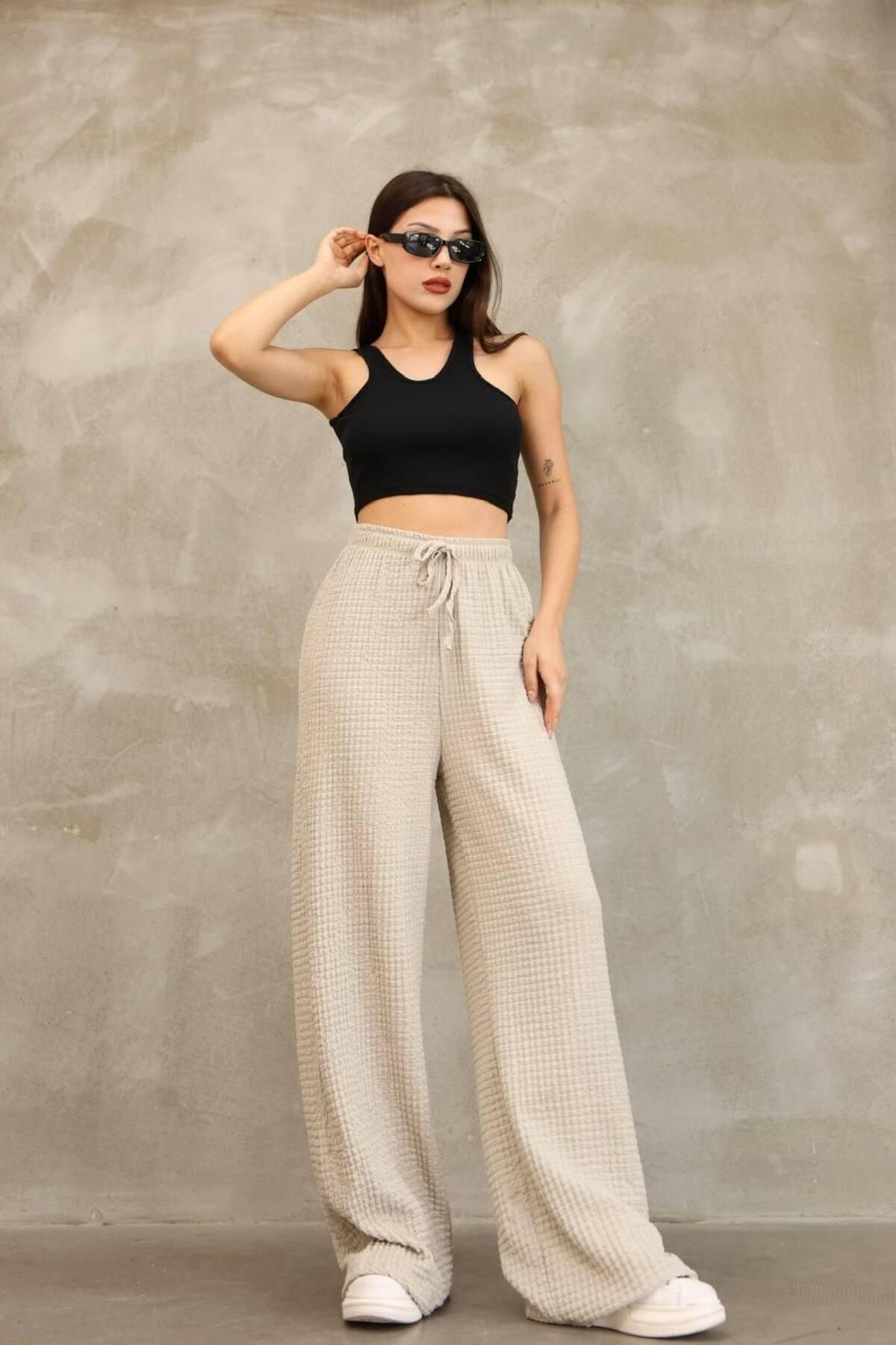 QBZ YÜKSEK BEL BUBBLE BÜRÜMCÜK PANTOLON BAGGY