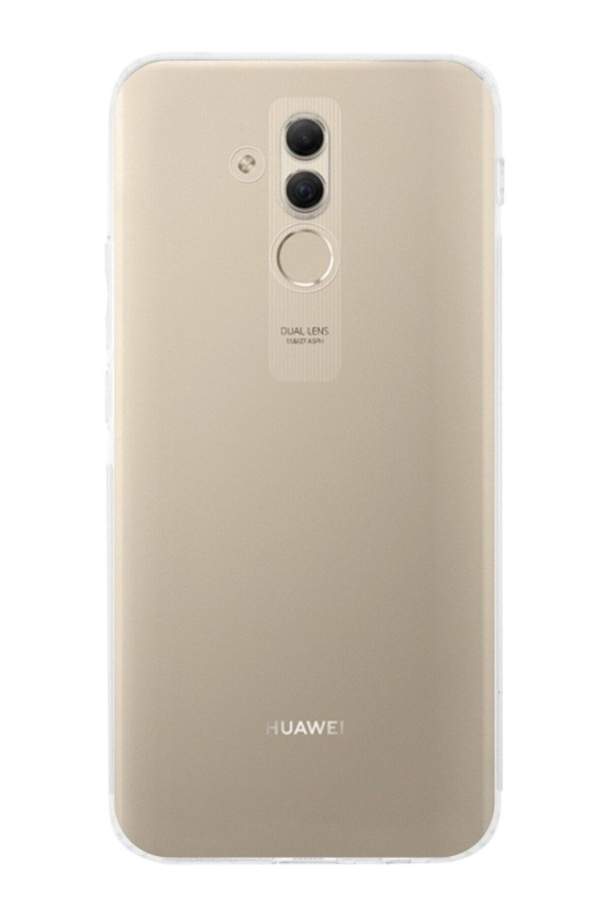 TezMax Huawei Mate 20 Lite Uyumlu Kapak Kamera Korumalı Şarj Tıpalı Şeffaf Silikon Kılıf
