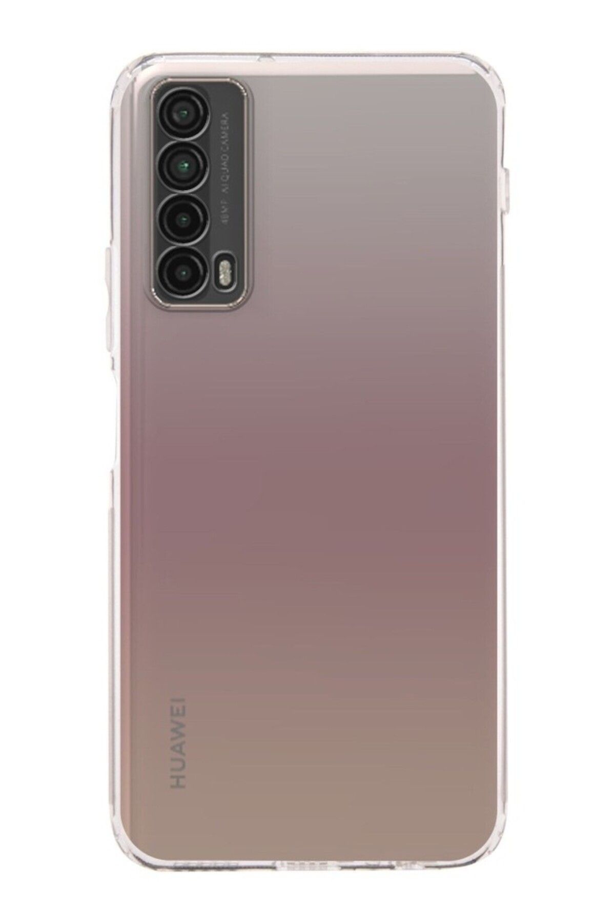 TezMax Huawei P Smart 2021 Uyumlu Kapak Kamera Korumalı Şarj Tıpalı Şeffaf Silikon Kılıf