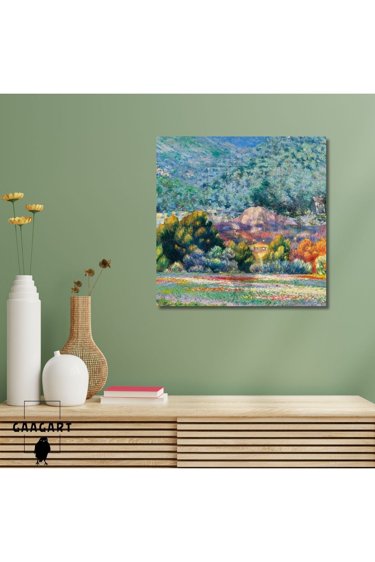 GAAGART Kare Kanvas Tablo Ünlü Eserler Claude Monet Manzara Tablosu