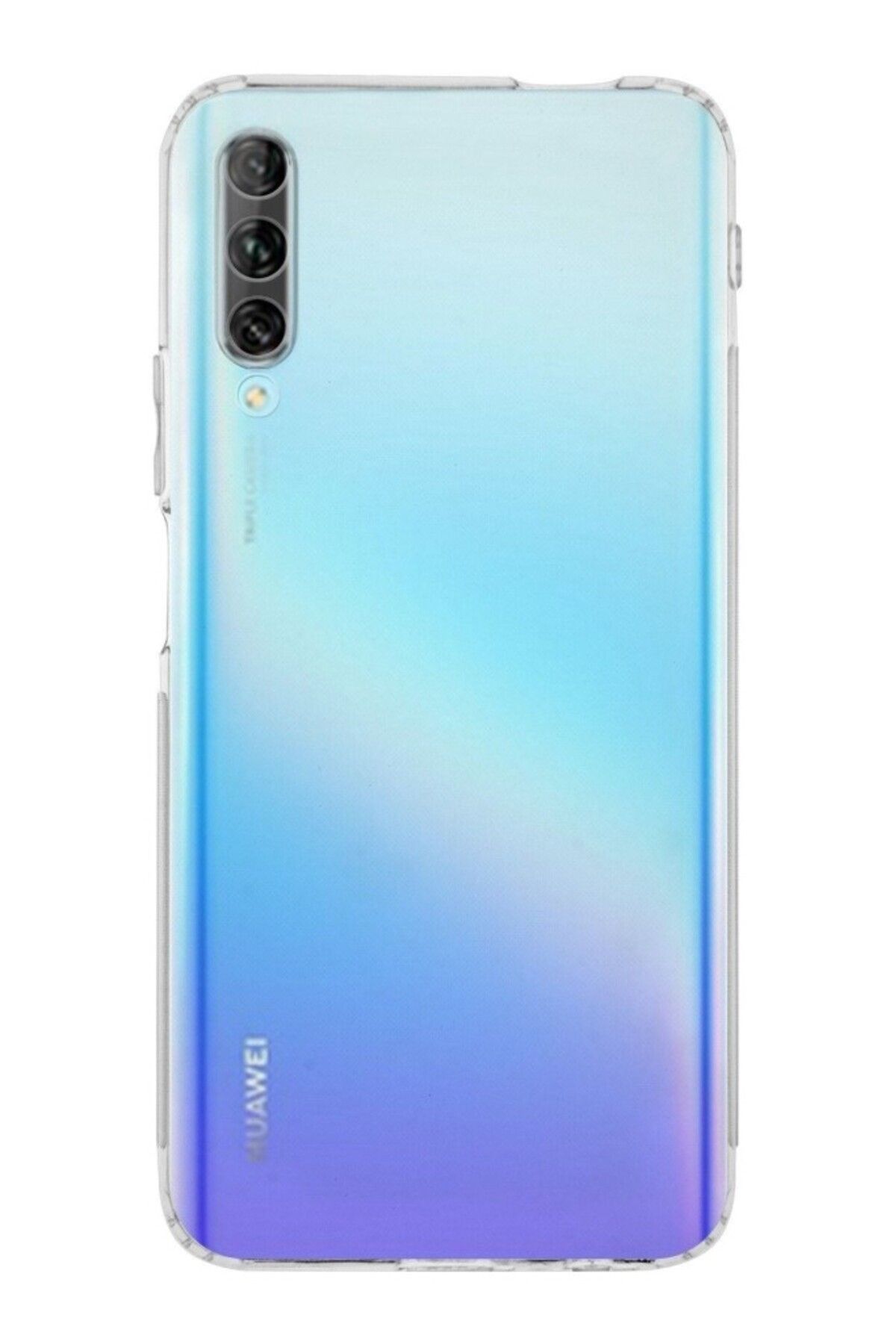 TezMax Huawei P Smart Pro Uyumlu Kapak Kamera Korumalı Şarj Tıpalı Şeffaf Silikon Kılıf