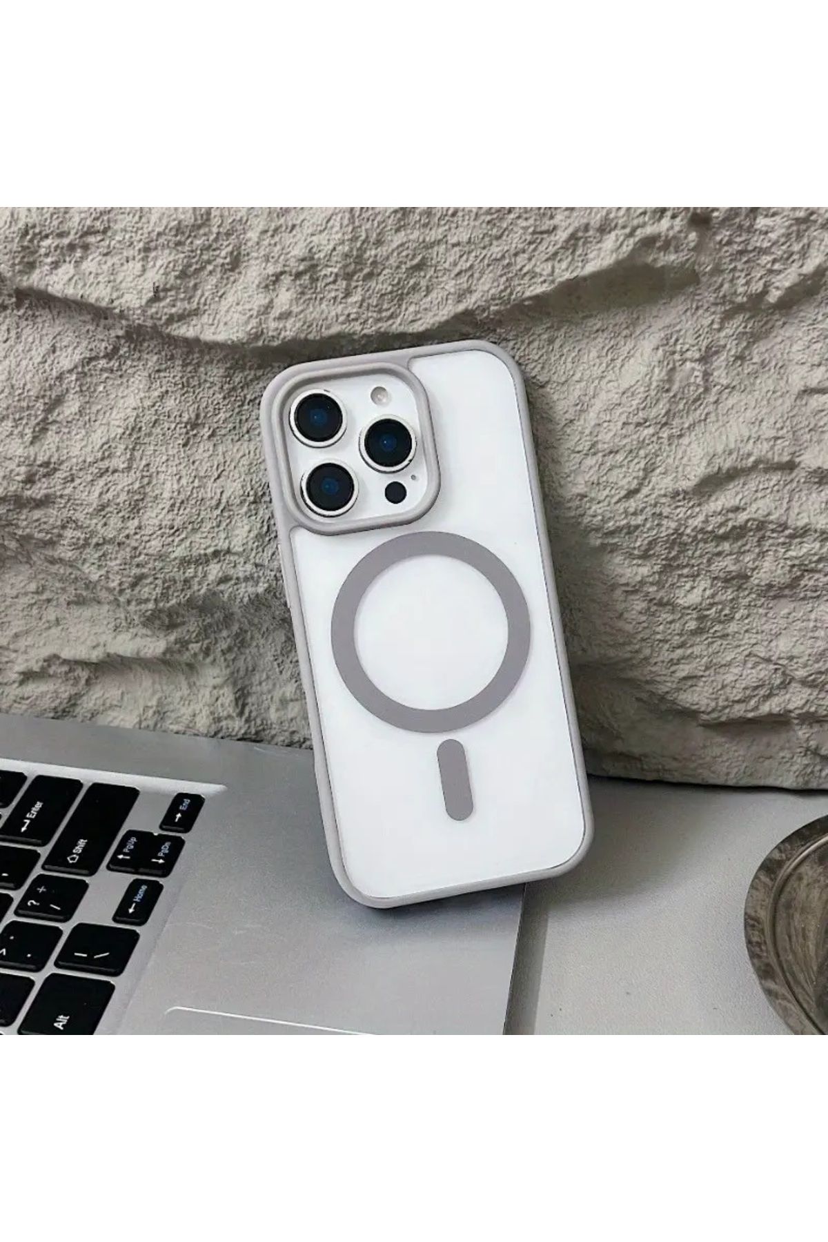 Digimanya Iphone 16 Pro Uyumlu Kılıf Magsafe ve Şeffaf