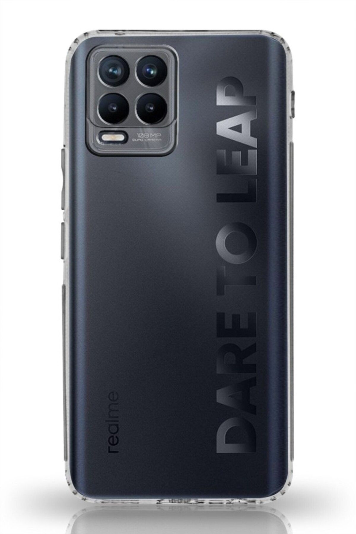 TezMax Realme 8 Pro Uyumlu Kapak Kamera Korumalı Şarj Tıpalı Şeffaf Silikon Kılıf
