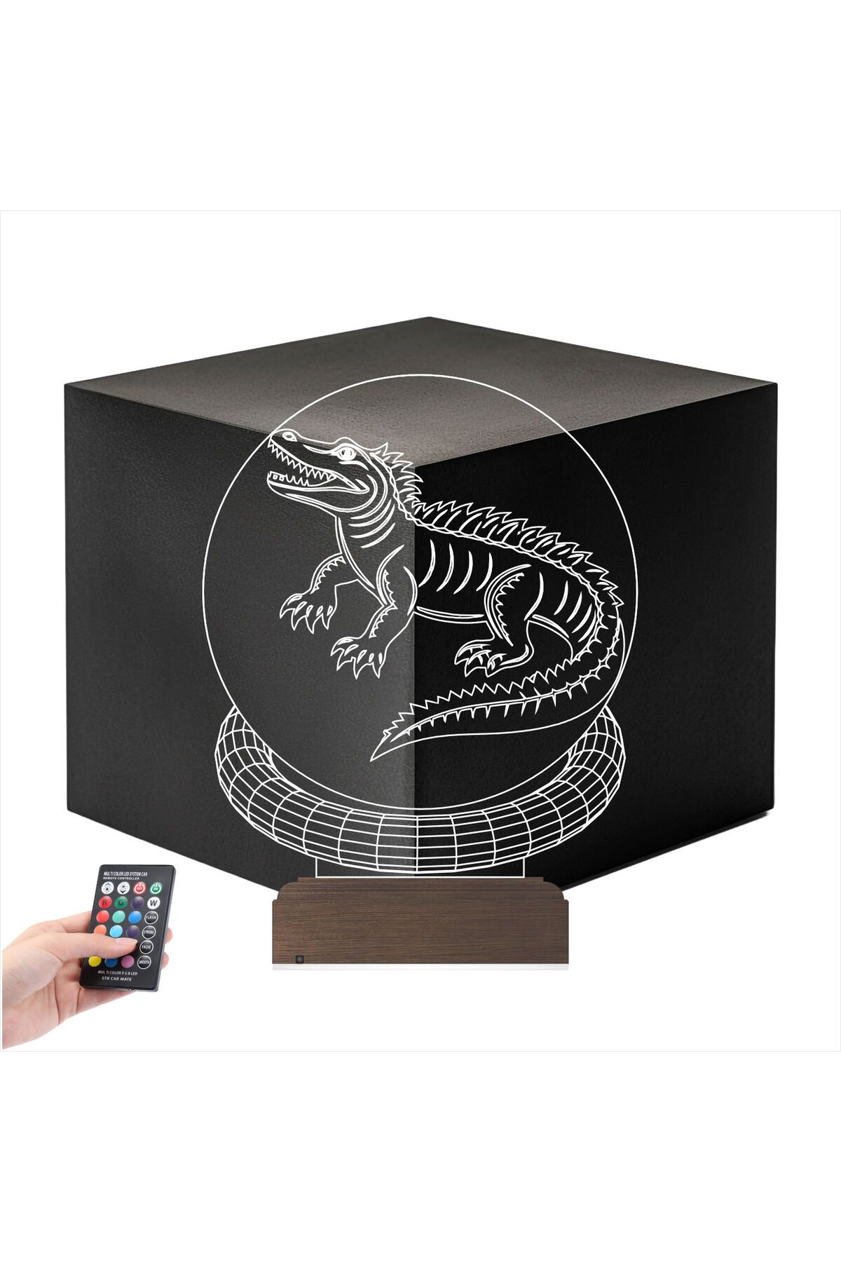 Kirppi 3d Lamba Timsah Tasarım Masa Gece Lambası
