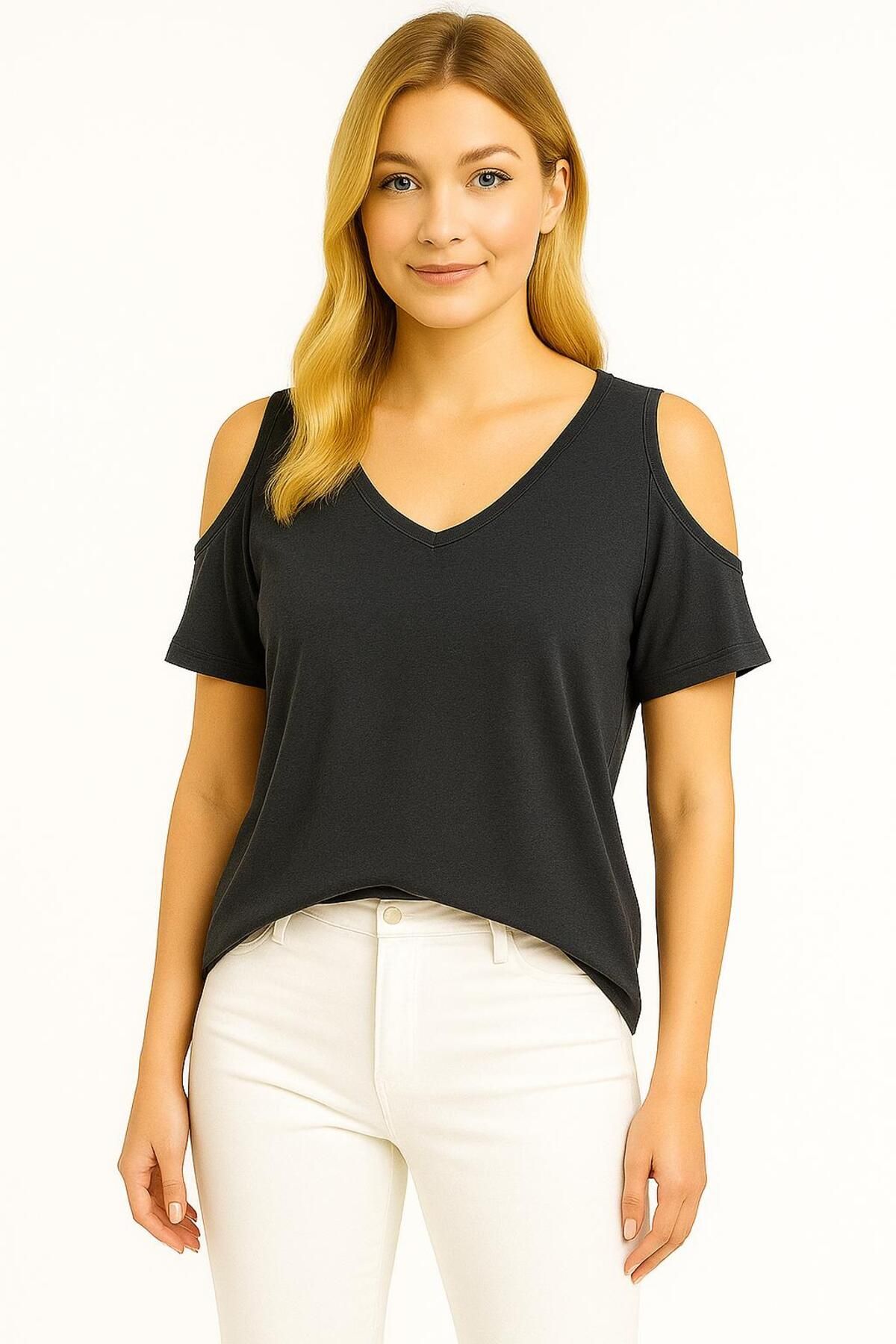 HOFY 858 Omzu Açık Bluz