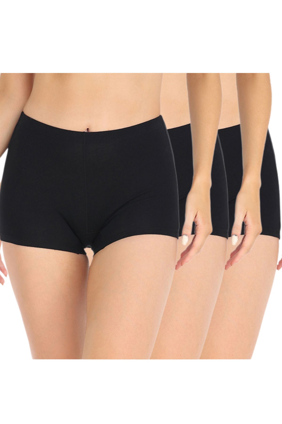 BUTİK1AVM Kadın Boxer 3'lü paket pamuklu toparlayıcı iç çamaşırı