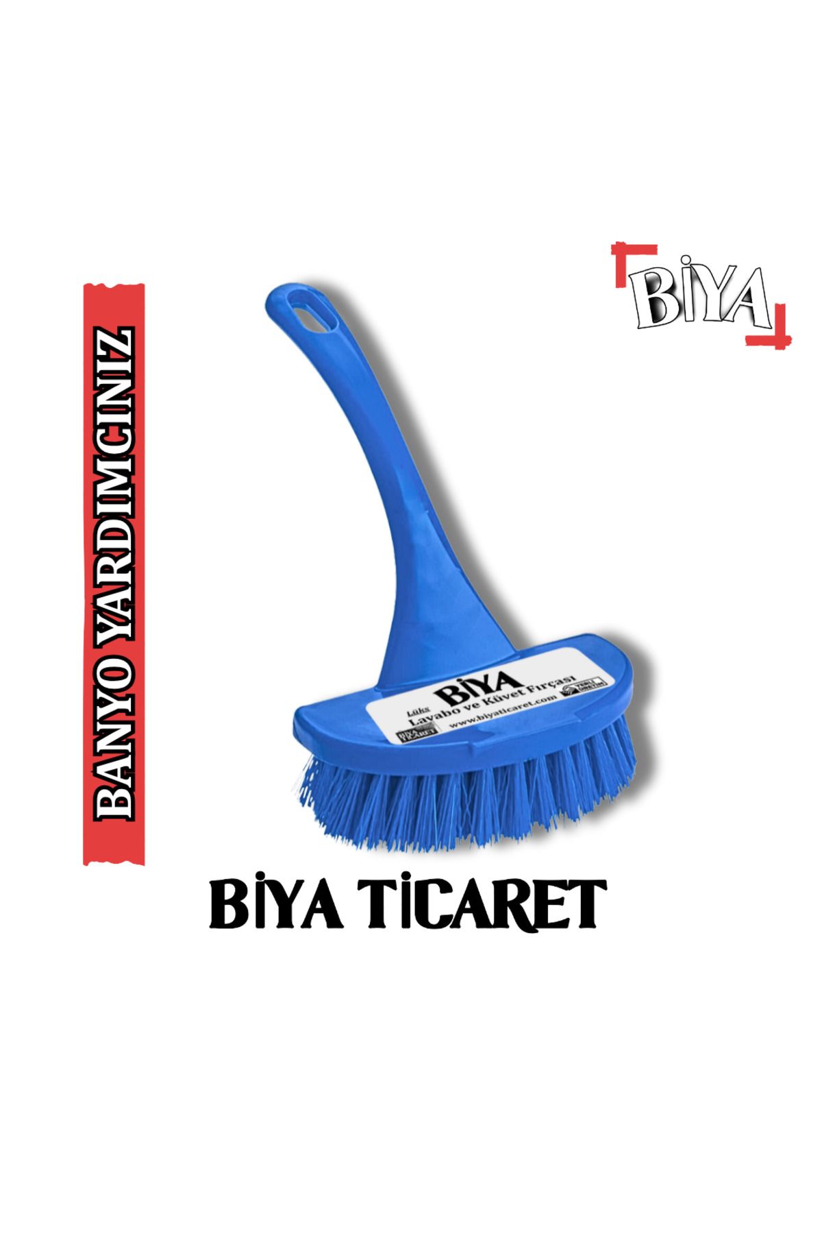 BİYA Lüks Lavabo ve Küvet Fırçası - Mavi