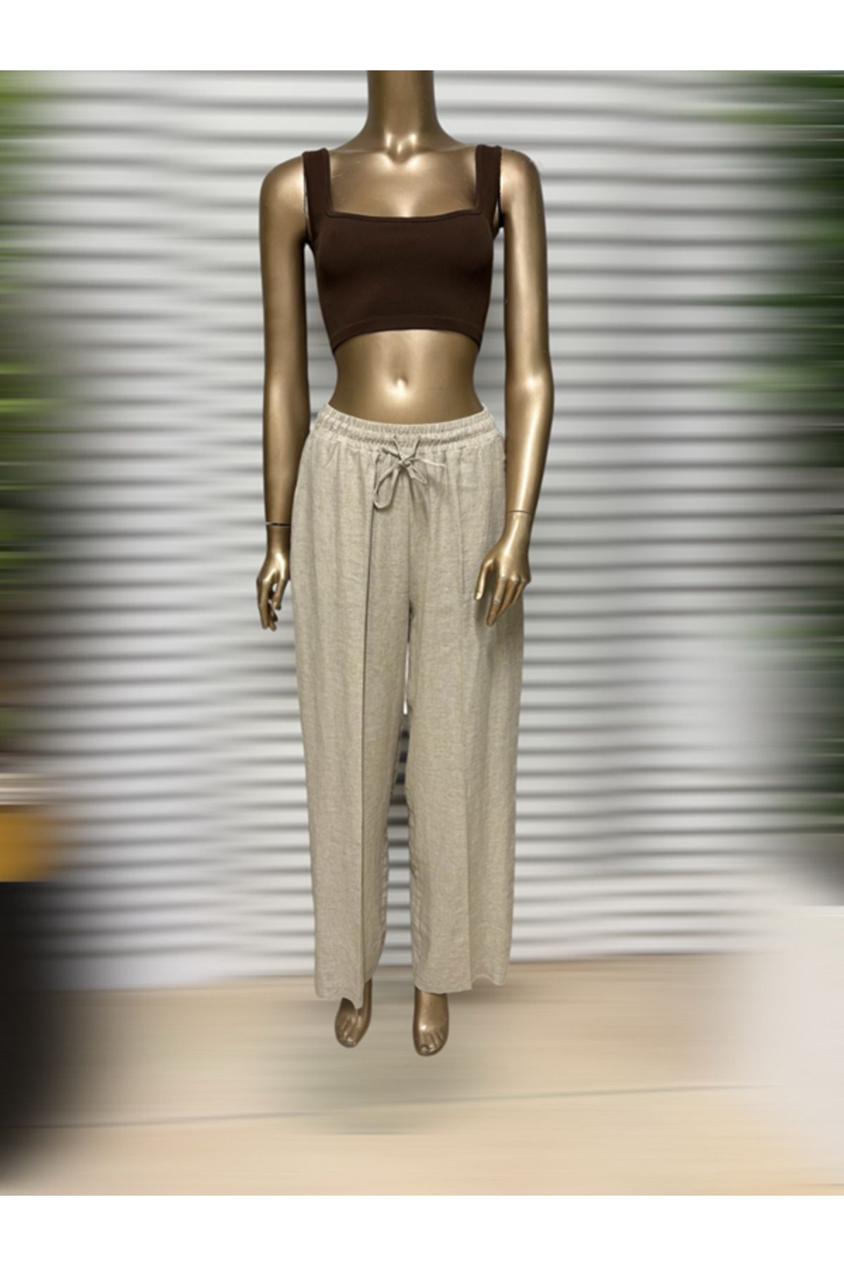 SEMİZ GİYİM Semiz Giyim Kalın Askılı Fitilli Crop Atlet