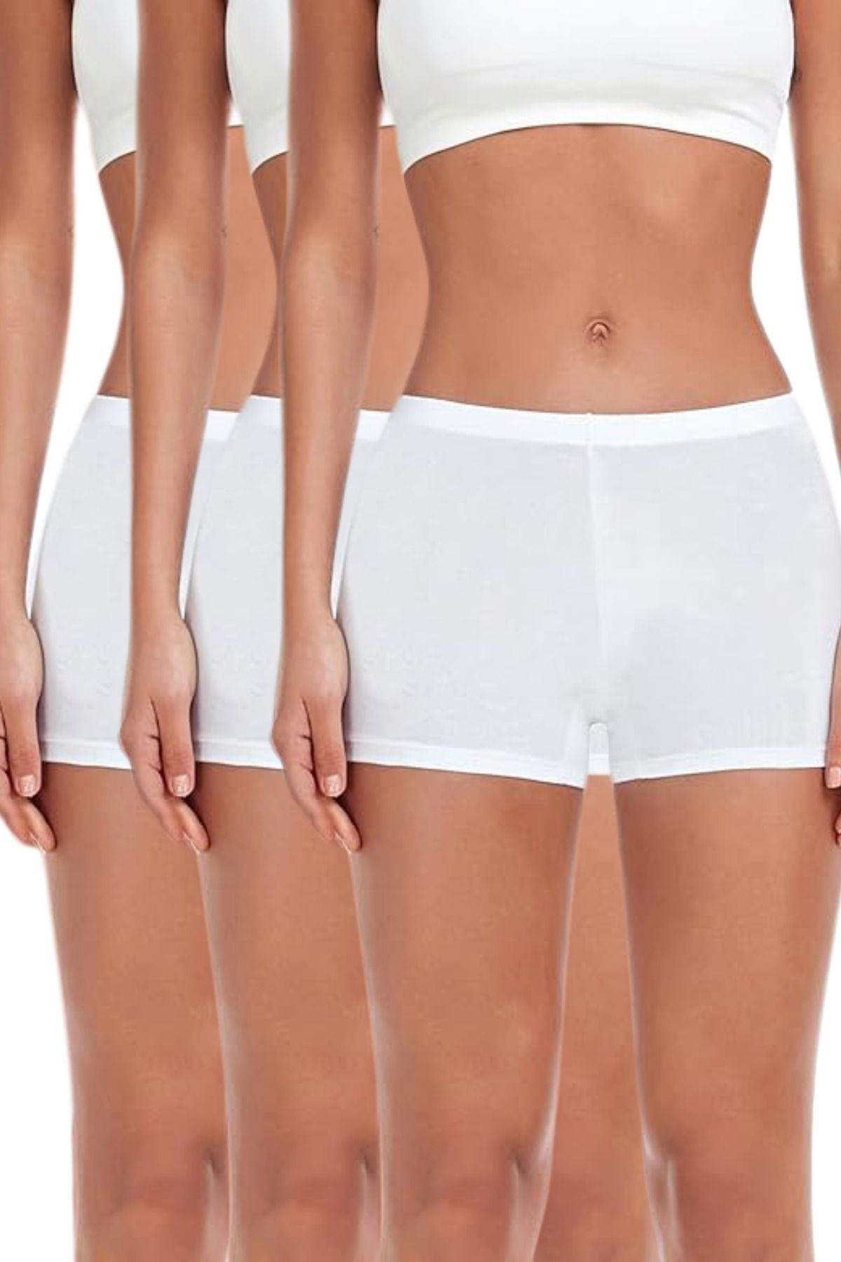BUTİK1AVM Kadın Boxer 3'lü paket pamuklu toparlayıcı iç çamaşırı
