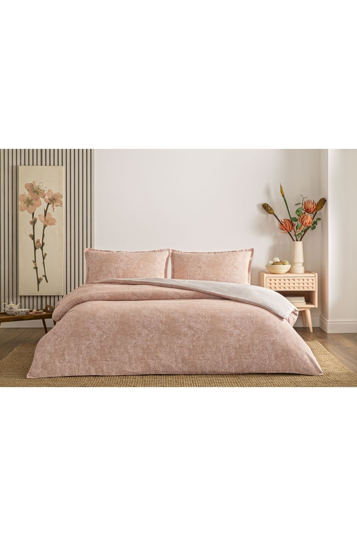 Taç Taç Shimmer Seç&Ser Çift Kişilik Nevresim Takımı Rose