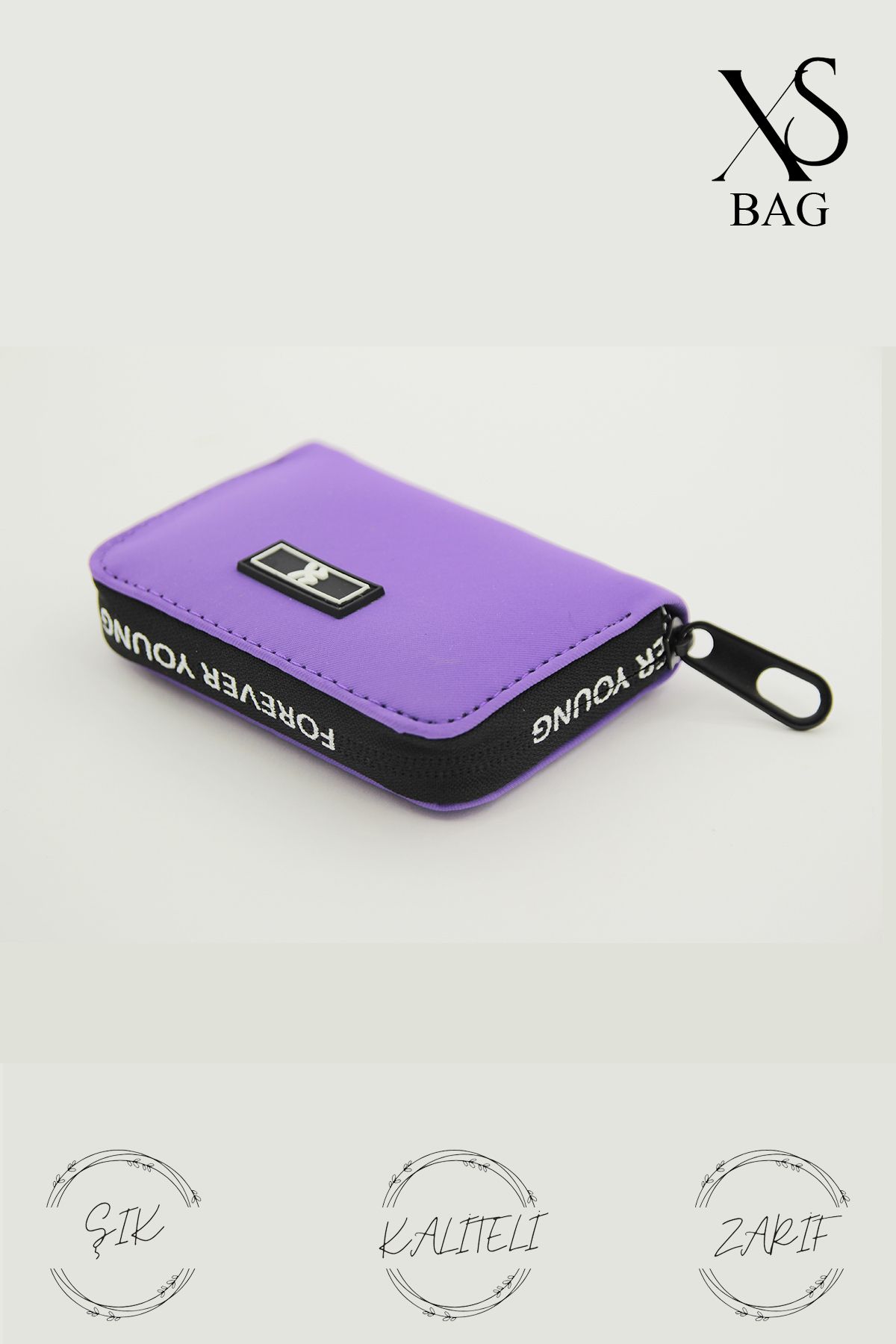 XSBAG MOR KADIN EL CÜZDANI SPOR TASARIM 2 BÖLMELİ 8X10 CM