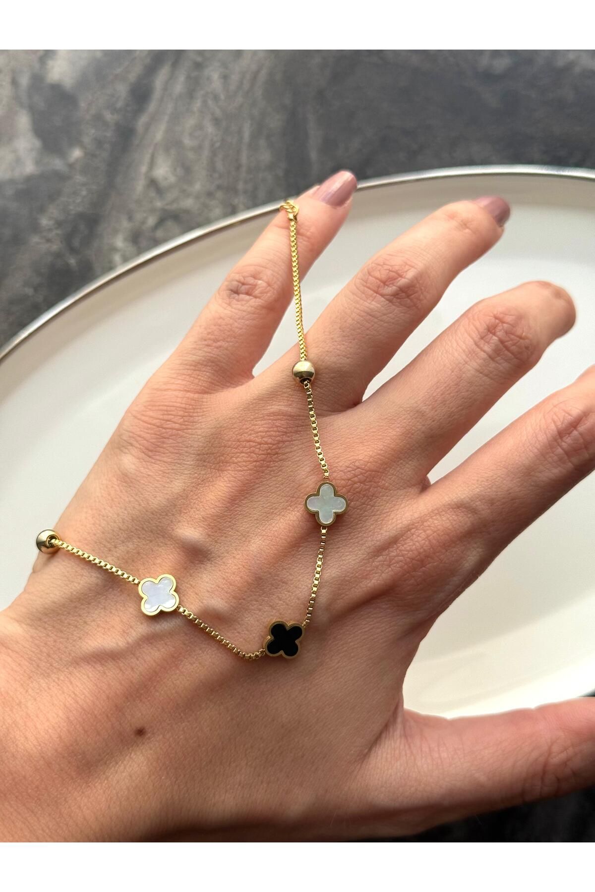 Nera Accessories Yonca Detaylı Halhal - Altın Renk