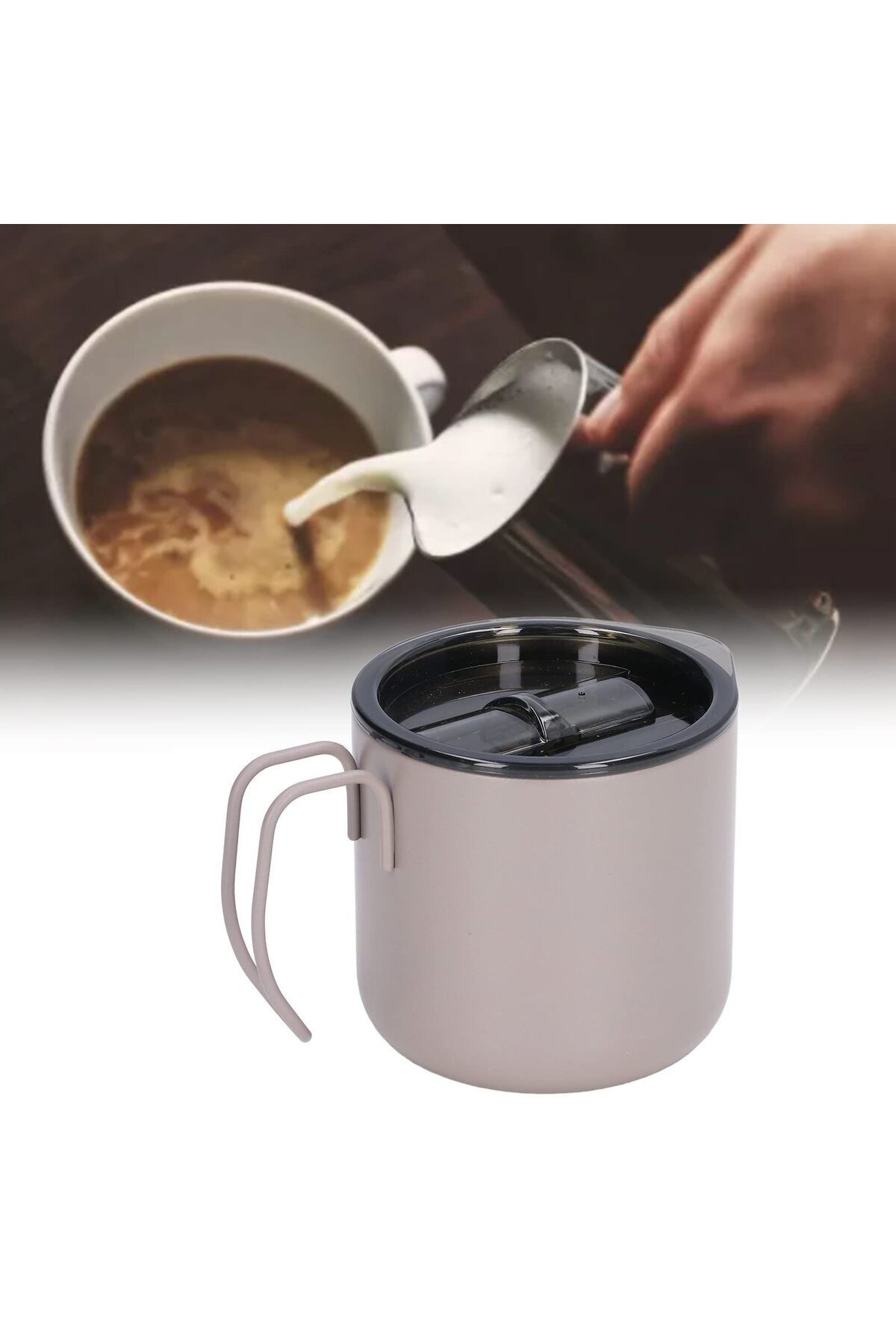 termojet Termos Bardak Çelik 320ml Beyaz Renk