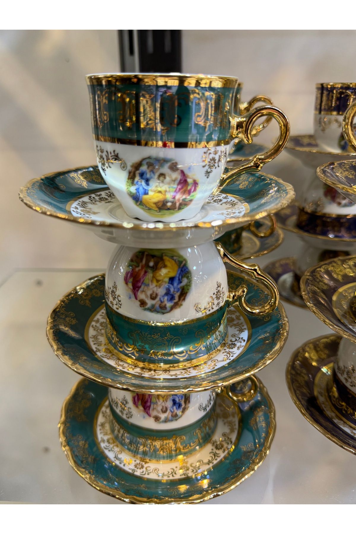 hediye ESTERHOMEDECOR 6 Kişilik Çekoslovak porselen kahve fincan takımı