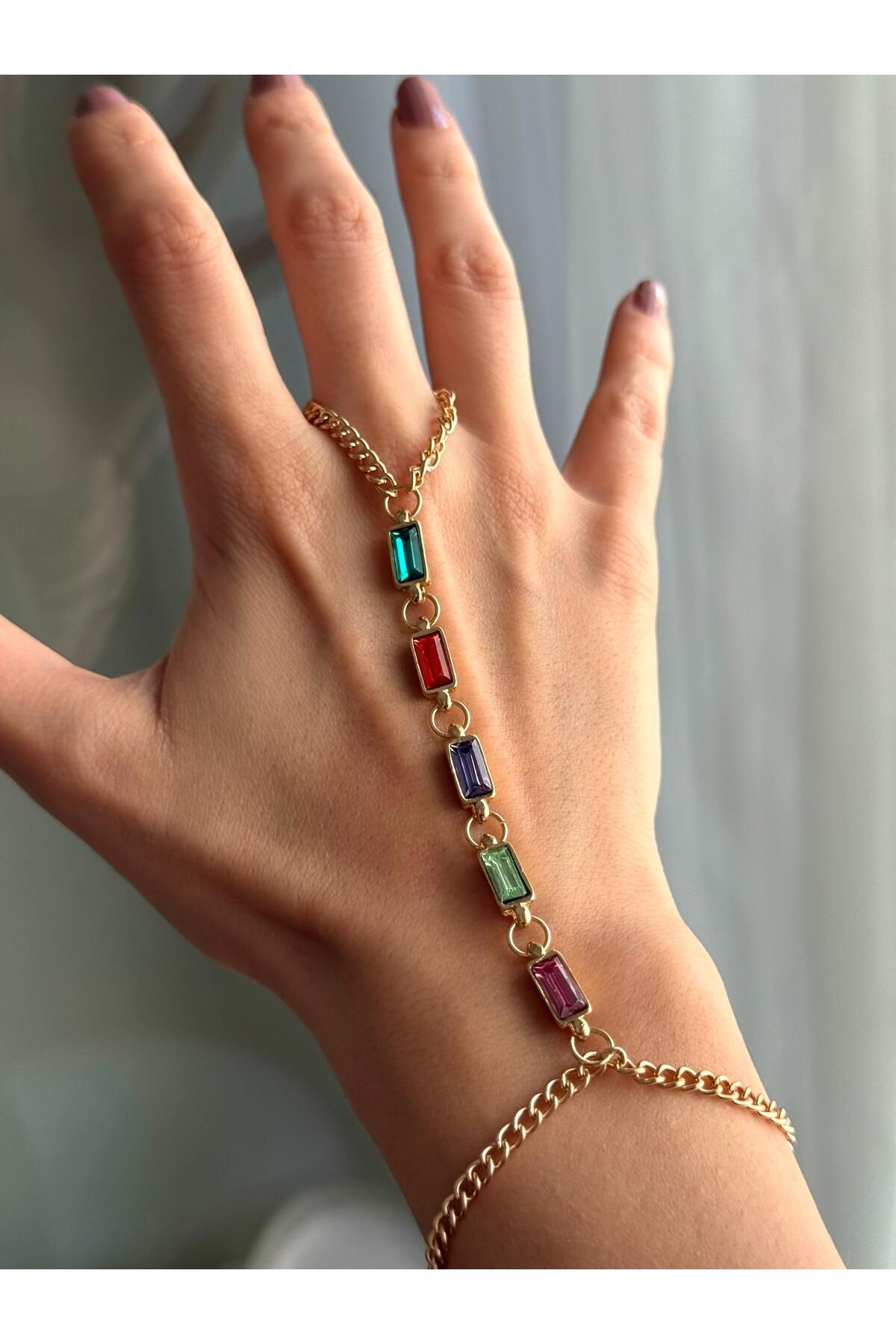 Nera Accessories Renkli Taşlı Şahmeran
