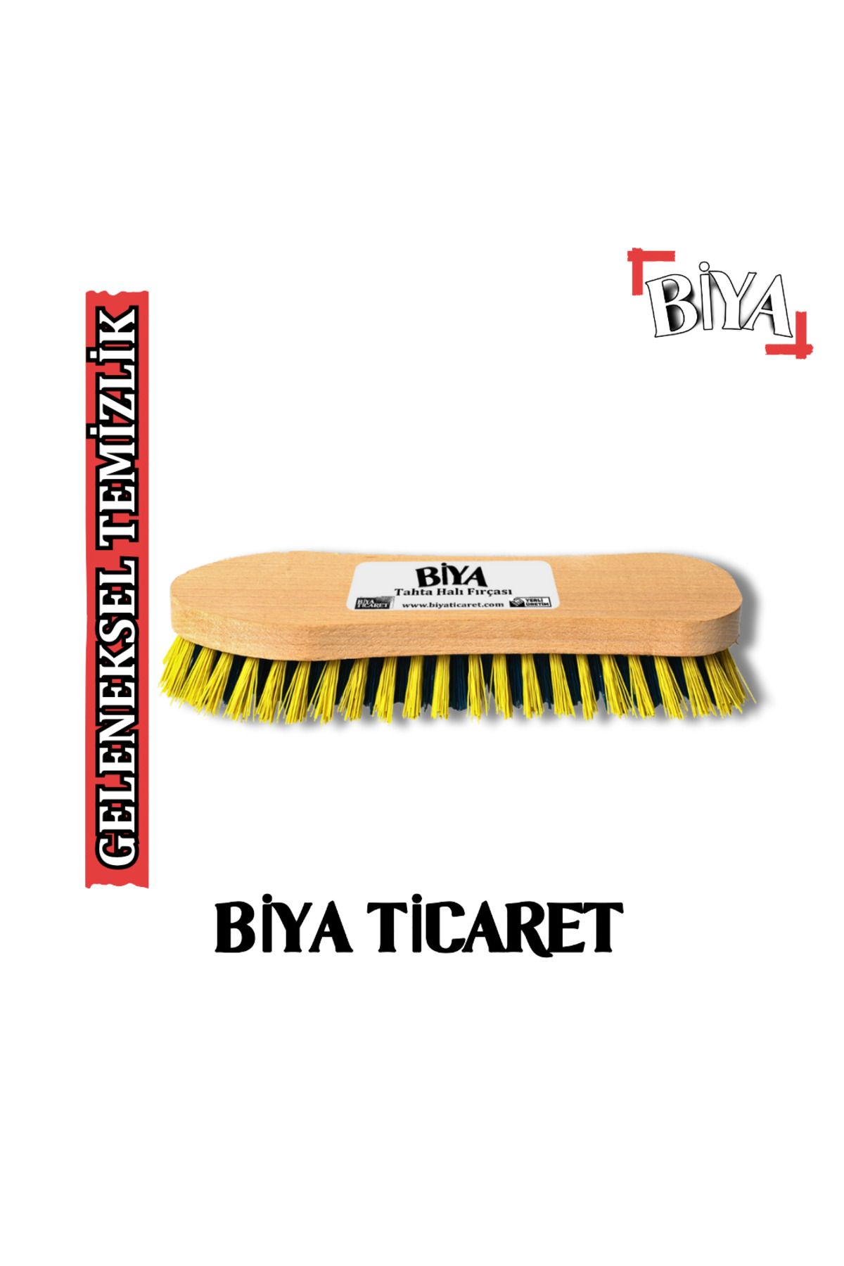 BİYA Tahta Halı Fırçası (Ahşap Elde Halı Yıkama Fırçası)