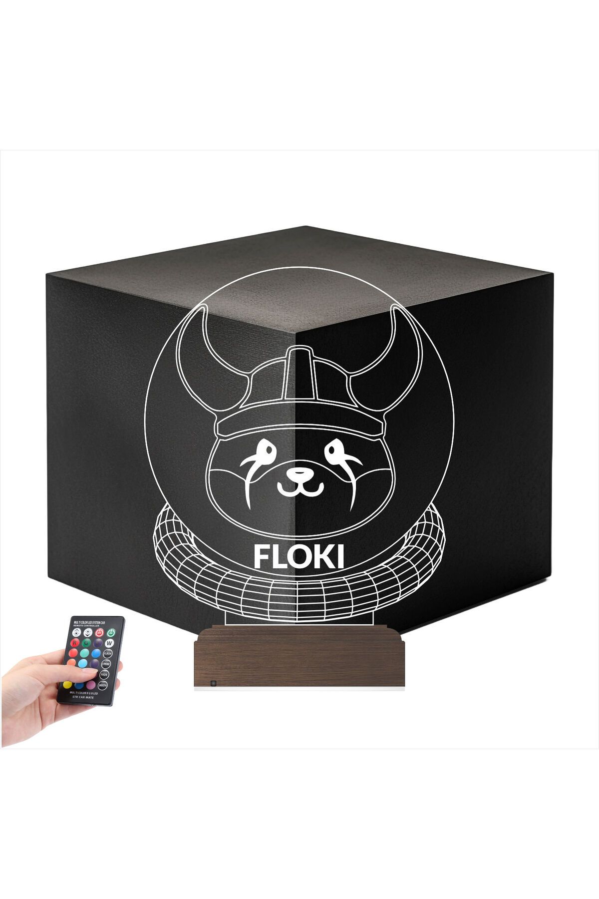 Kirppi 3d Lamba Crypto Floki Coin Kripto Finans V2 Masa Gece Lambası