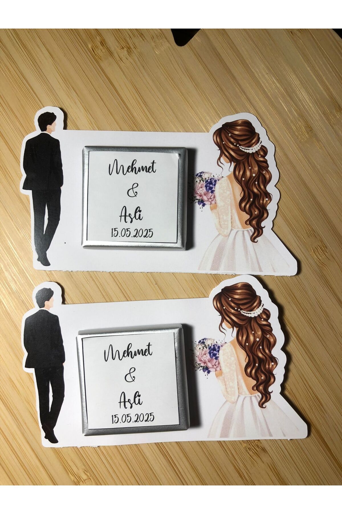 Tasarım 30 Adet Kartlı Çikolata Hediyelik Söz Nişan Nikah Kına