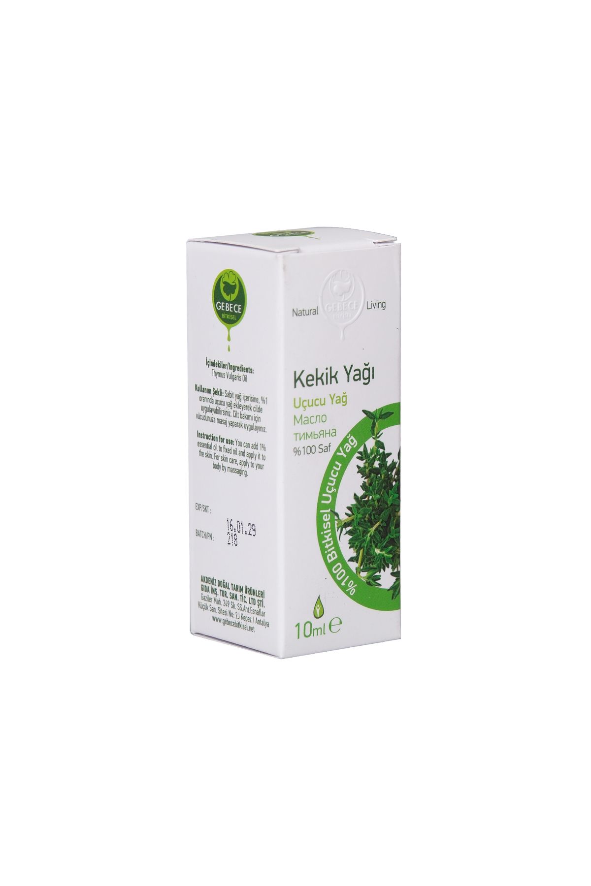 Gebece Kekik Uçucu Yağı 10 ml