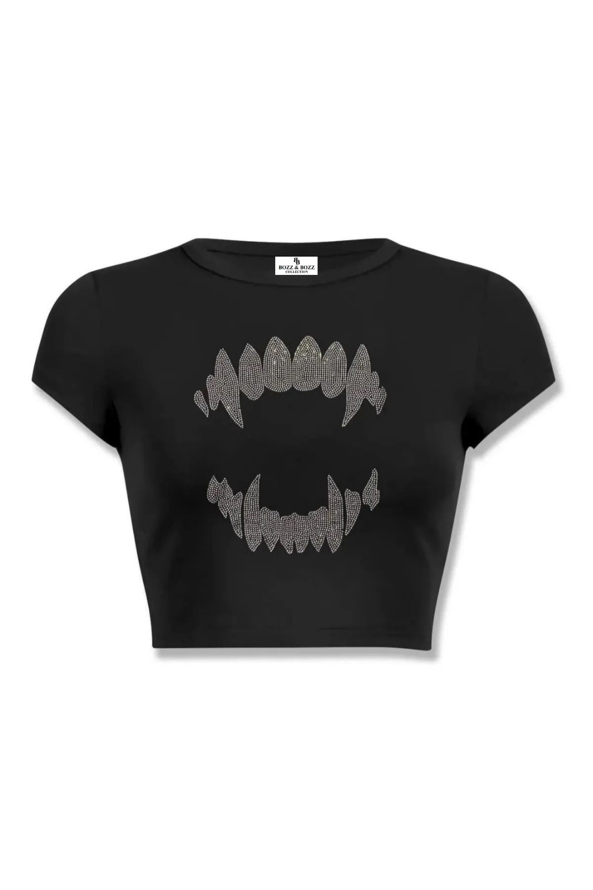 Bozz&Bozz Collection Kadın Teeth Crop T-shirt