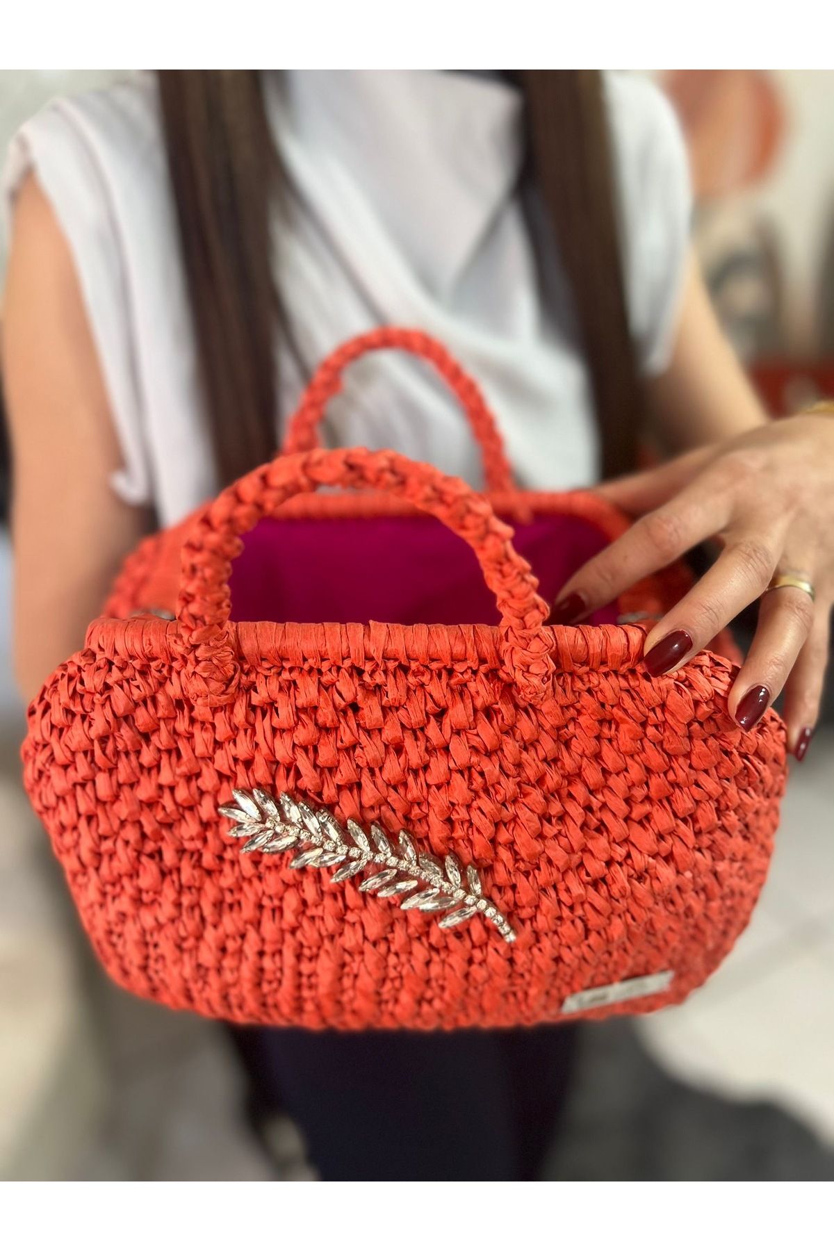 ABAD.HANDMADE El Örgü çanta Turuncu