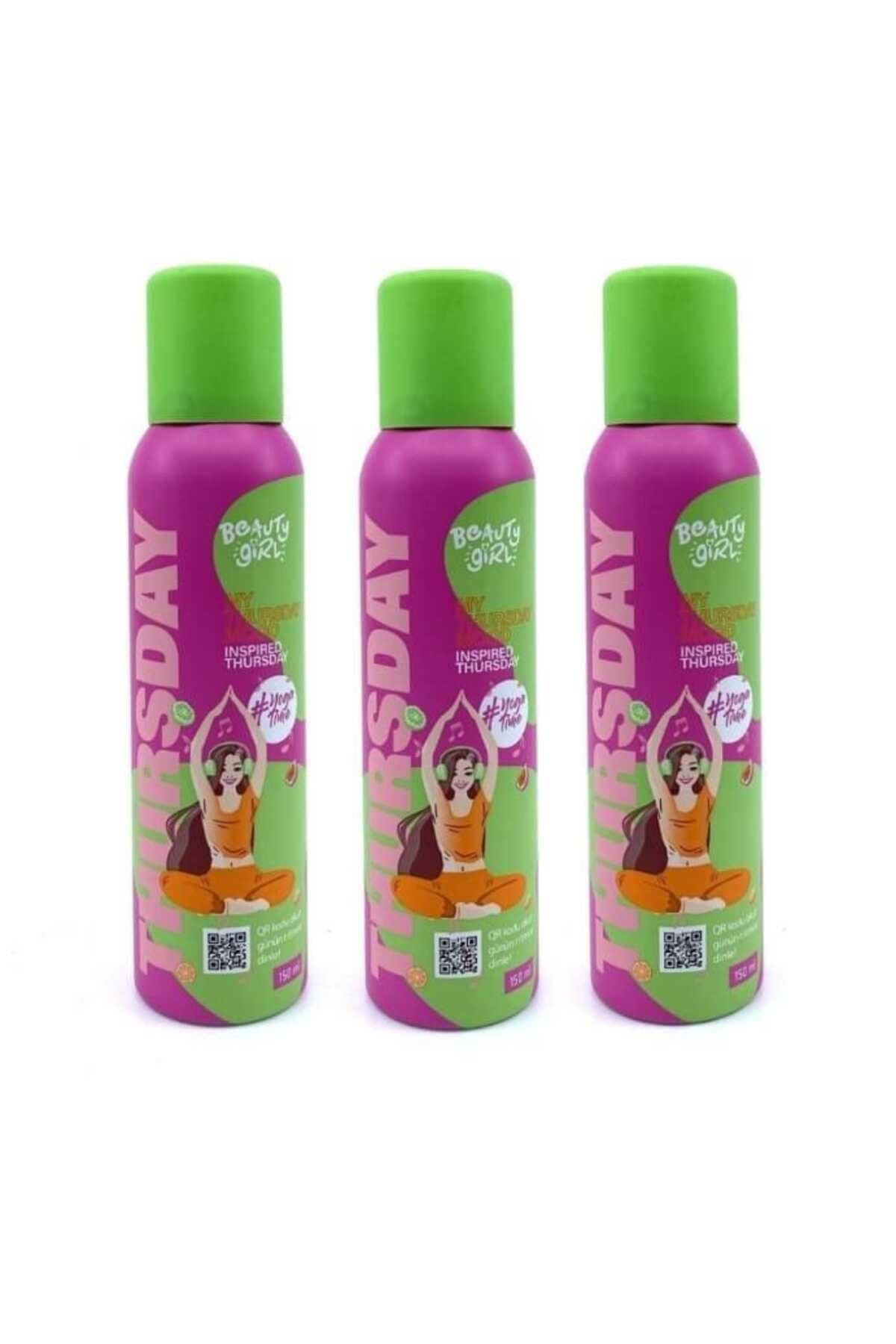 beauty girl Inspired Thursday Deodorant 150 ml 3 adet