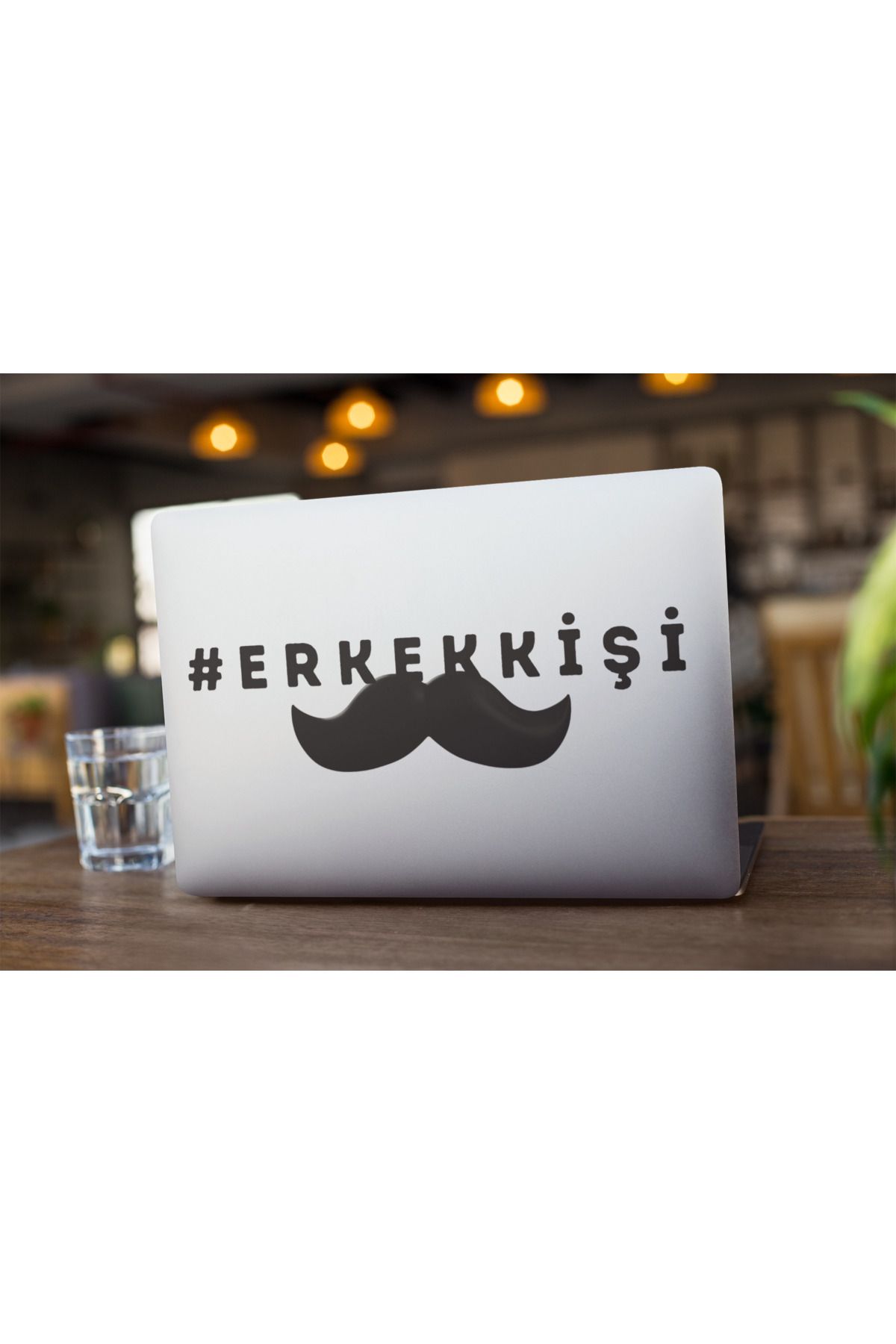 VRHediye Laptop Notebook Stickeri Kişiye Özel Kendinden Kuvvetli Yapıştırıcılı Sticker Erkek Kişi Yazılı