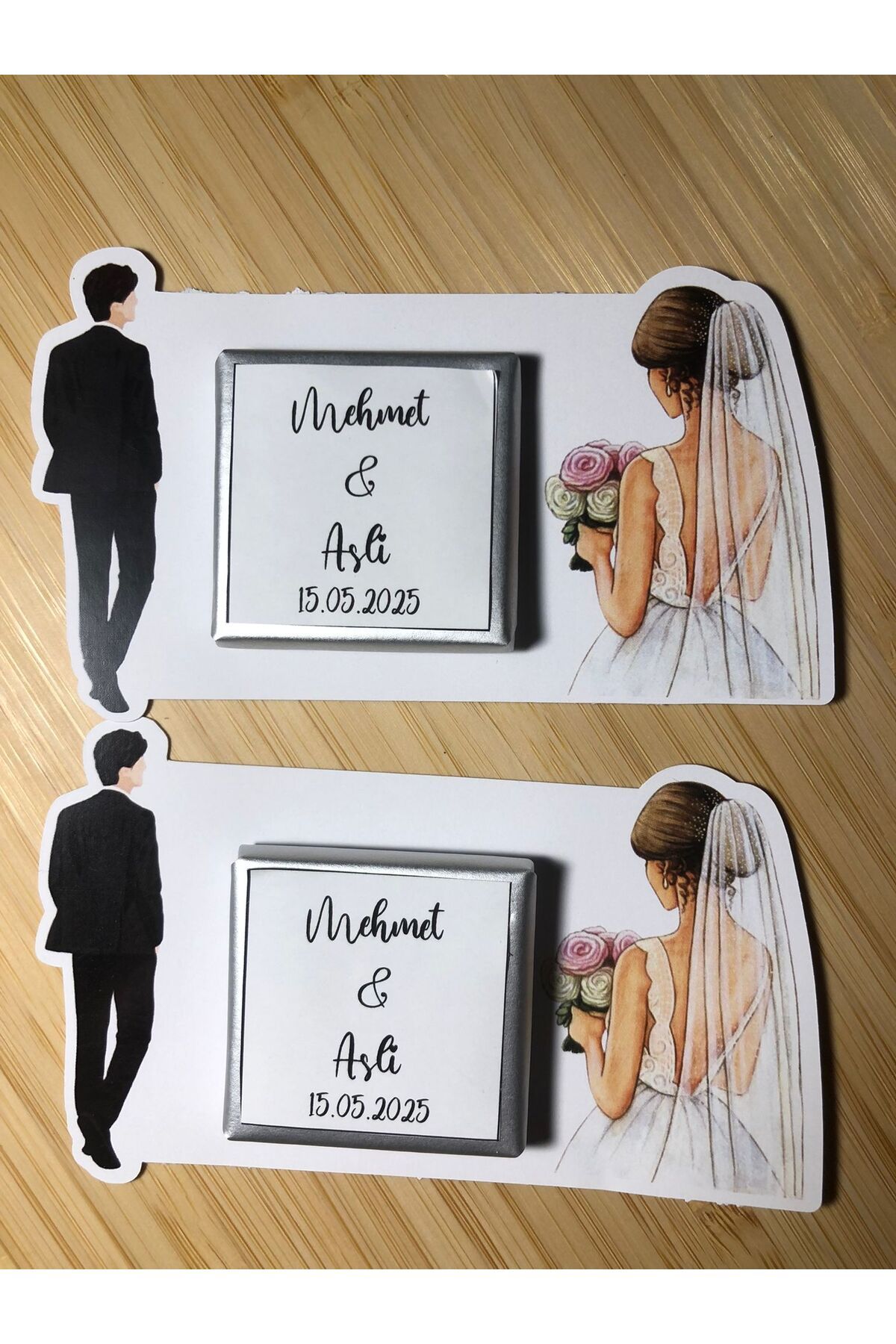Tasarım 30 Adet Kartlı Çikolata Hediyelik Söz Nişan Nikah Kına