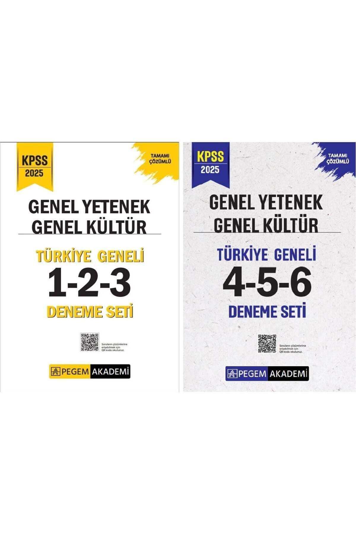 Pegem Akademi Yayıncılık Pegem 2025 KPSS Genel Yetenek Genel Kültür Türkiye Geneli 6 Deneme 2 li Set (1-2-3-4-5-6) Pegem Akad