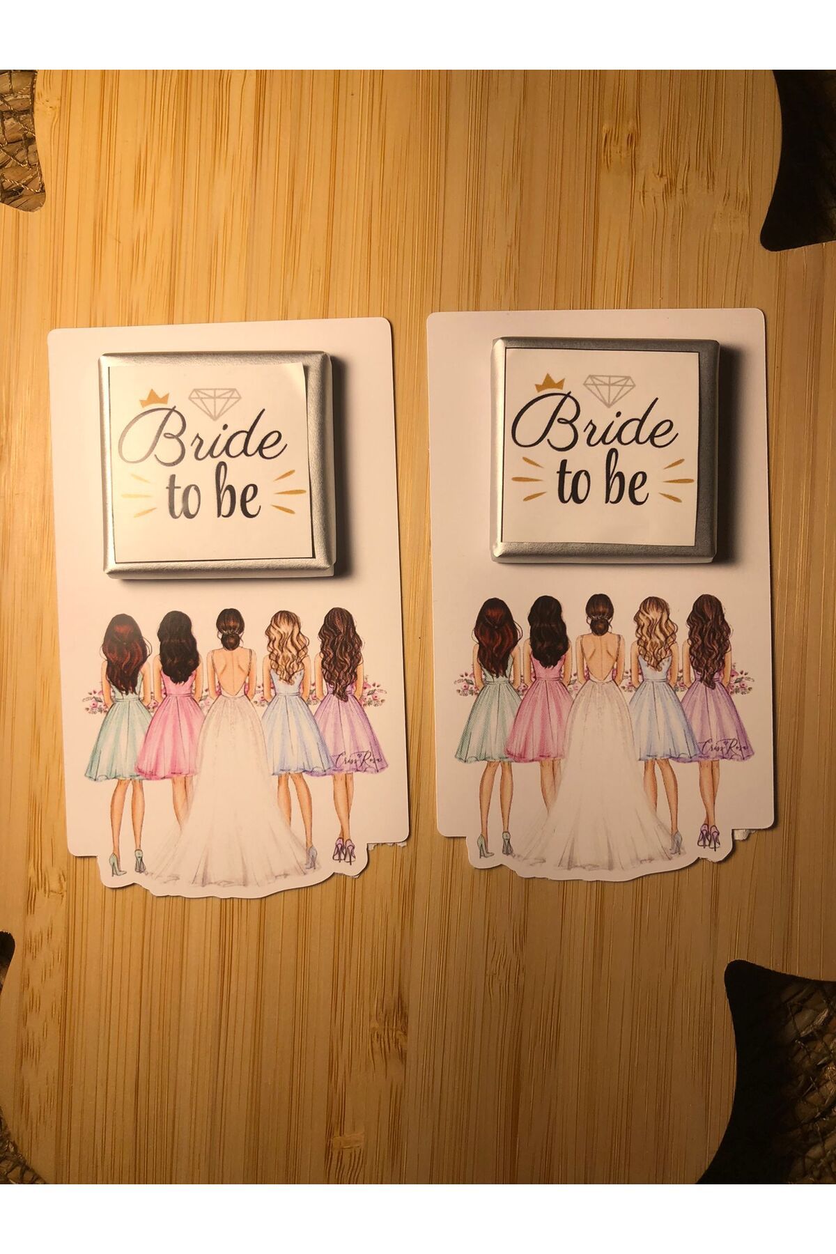 Tasarım 30 Adet Kartlı Çikolata Bride Hediyelik Söz Nişan Nikah Kına
