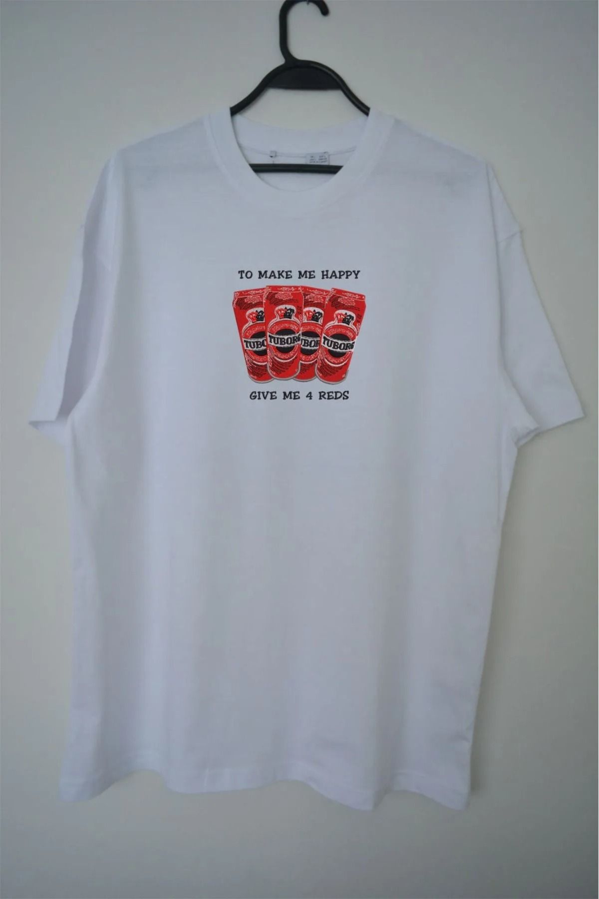 BY WOWEN Tshirt Bisiklet Yaka Baskı Detaylı 4 KIRMIZI TUBORK BASKILI