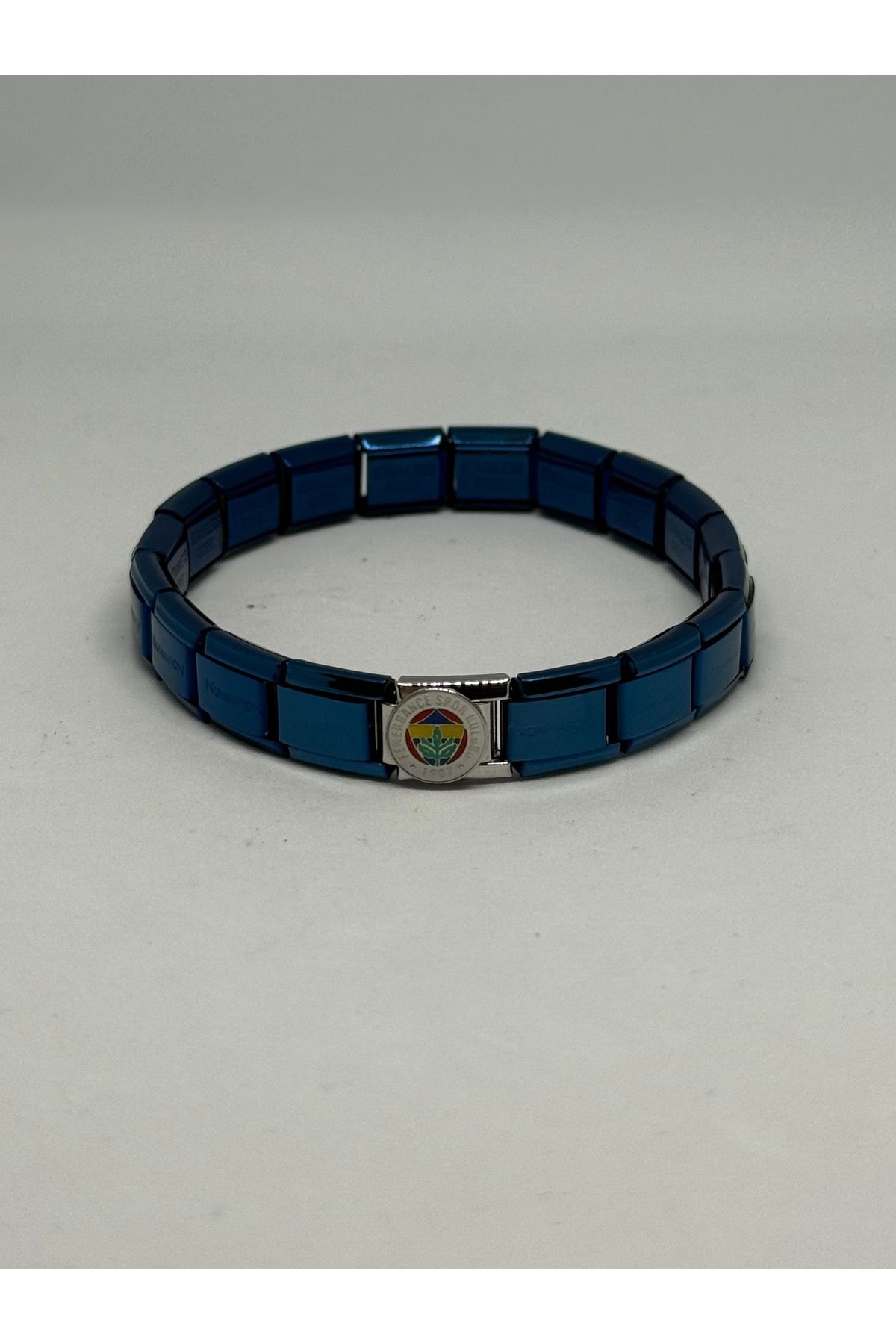 Gulsah's Store Çelik lacivert Fenerbahçe İtalyan charmlı bileklik