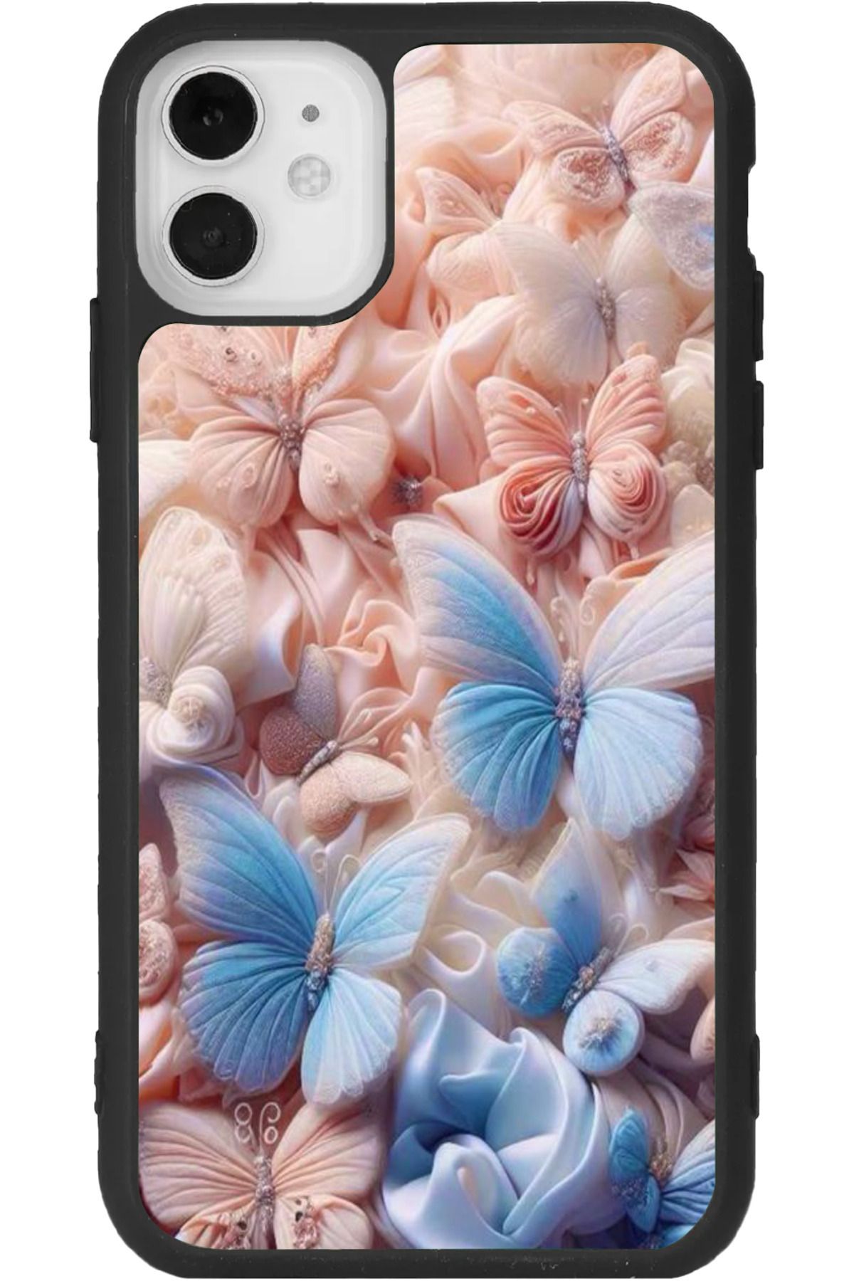 Aksel Kılıf iphone 12 Mini Uyumlu Baskılı, Mat Siyah Renk, Yumuşak Silikon, Koruyucu, Şok Emici Kapak, Kılıf