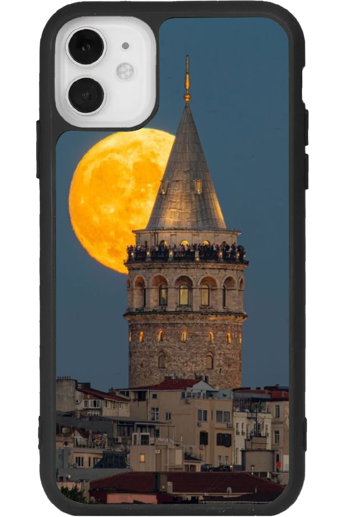Aksel Kılıf iphone 12 Uyumlu Baskılı, Mat Siyah Renk, Yumuşak Silikon, Koruyucu, Şok Emici Kapak, Kılıf