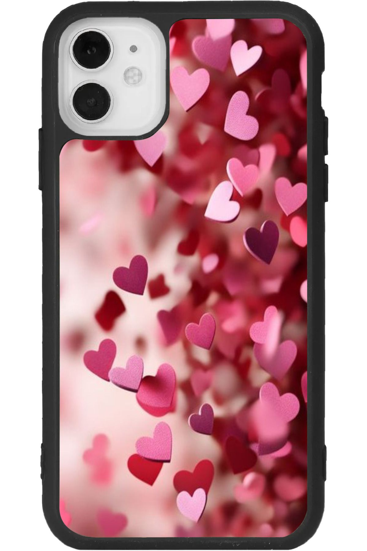 Aksel Kılıf iphone 12 Mini Uyumlu Baskılı, Mat Siyah Renk, Yumuşak Silikon, Koruyucu, Şok Emici Kapak, Kılıf