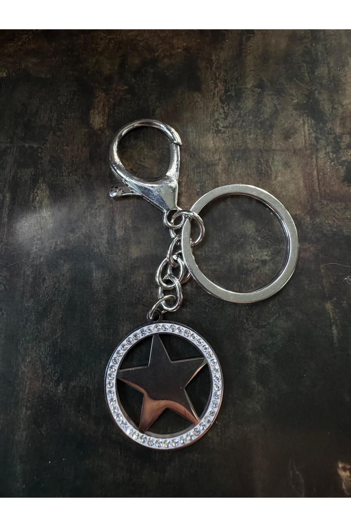 LAİKA Charm Takılabilir Taşlı Yıldız Anahtarlık