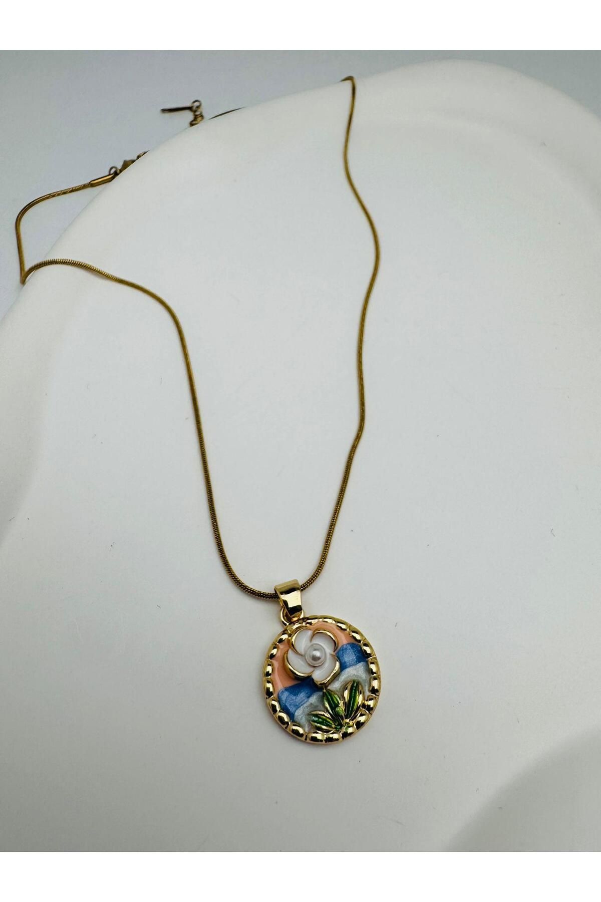 Pİ GLOBAL Van Gogh İncili Çelik Kolye (Gold) 010694