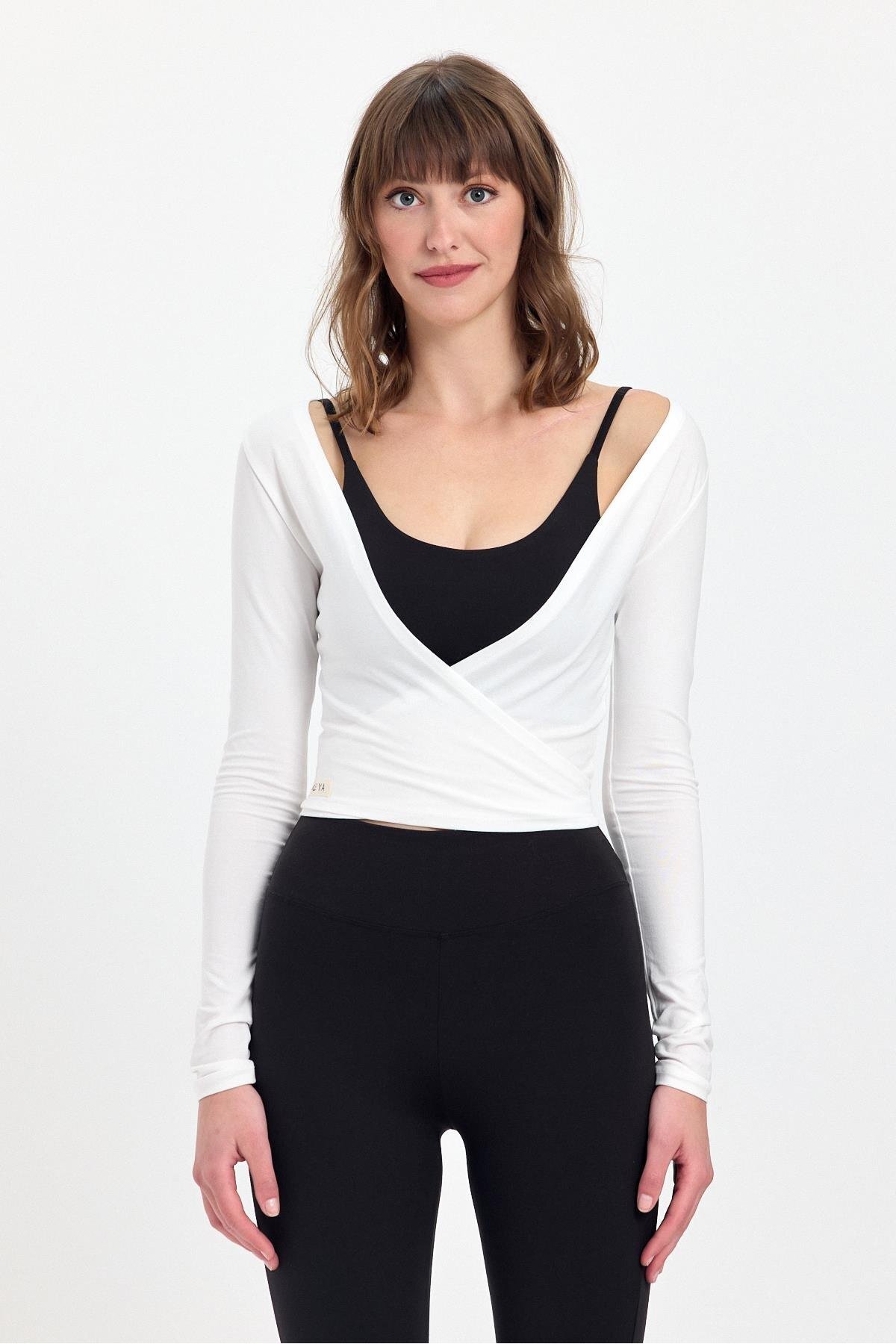 GEYA  Uzun Kollu Bluz - Bel Bağlama Detaylı Üst - Bağlamalı İnce Hırka - Görsel 6