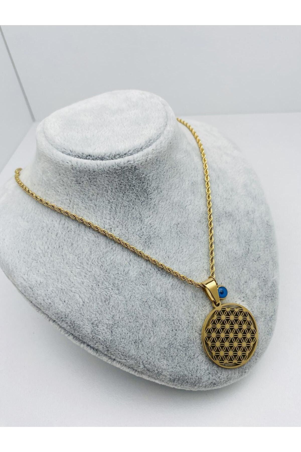 Pİ GLOBAL 45 Cm Yaşam Çiçeği Kolye (Gold) 010652