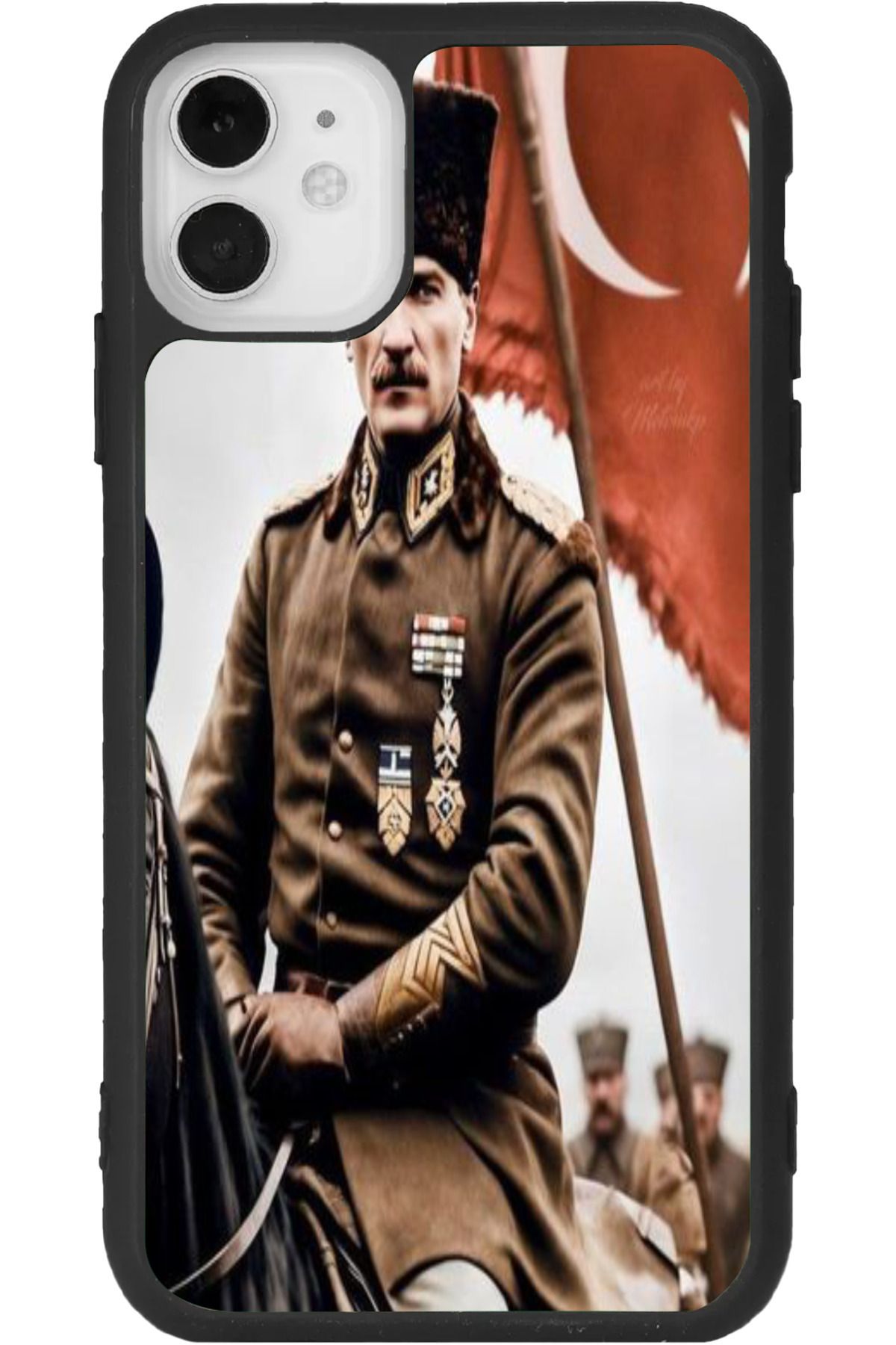 Aksel Kılıf iphone 12 Mini Uyumlu Baskılı, Mat Siyah Renk, Yumuşak Silikon, Koruyucu, Şok Emici Kapak, Kılıf