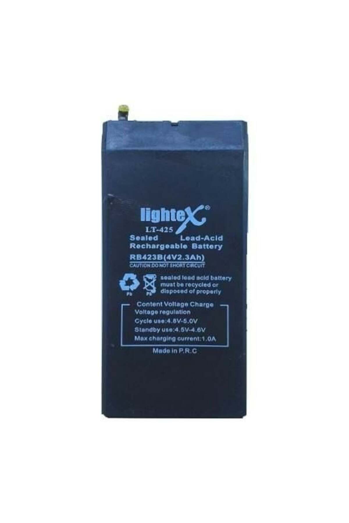 Lightex 4 VOLT 2.5 AMPER 10X5X2 LİGHTEX LT-425 AKÜ 50*22*100 mm