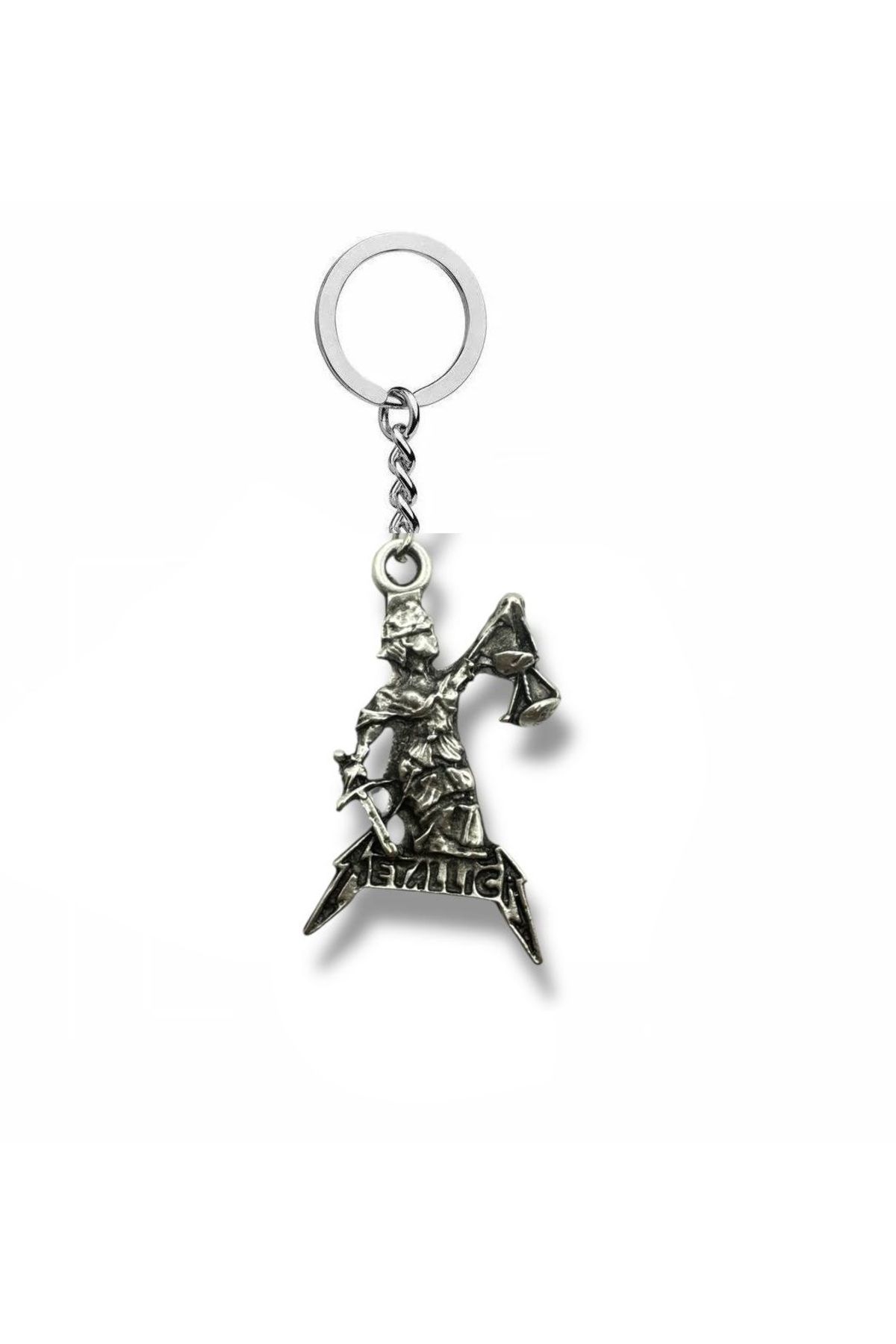 Herşey Nota Metallica Sad But True Gümüş Renk Unisex Metal Anahtarlık – Rock ve Metal Aksesuar